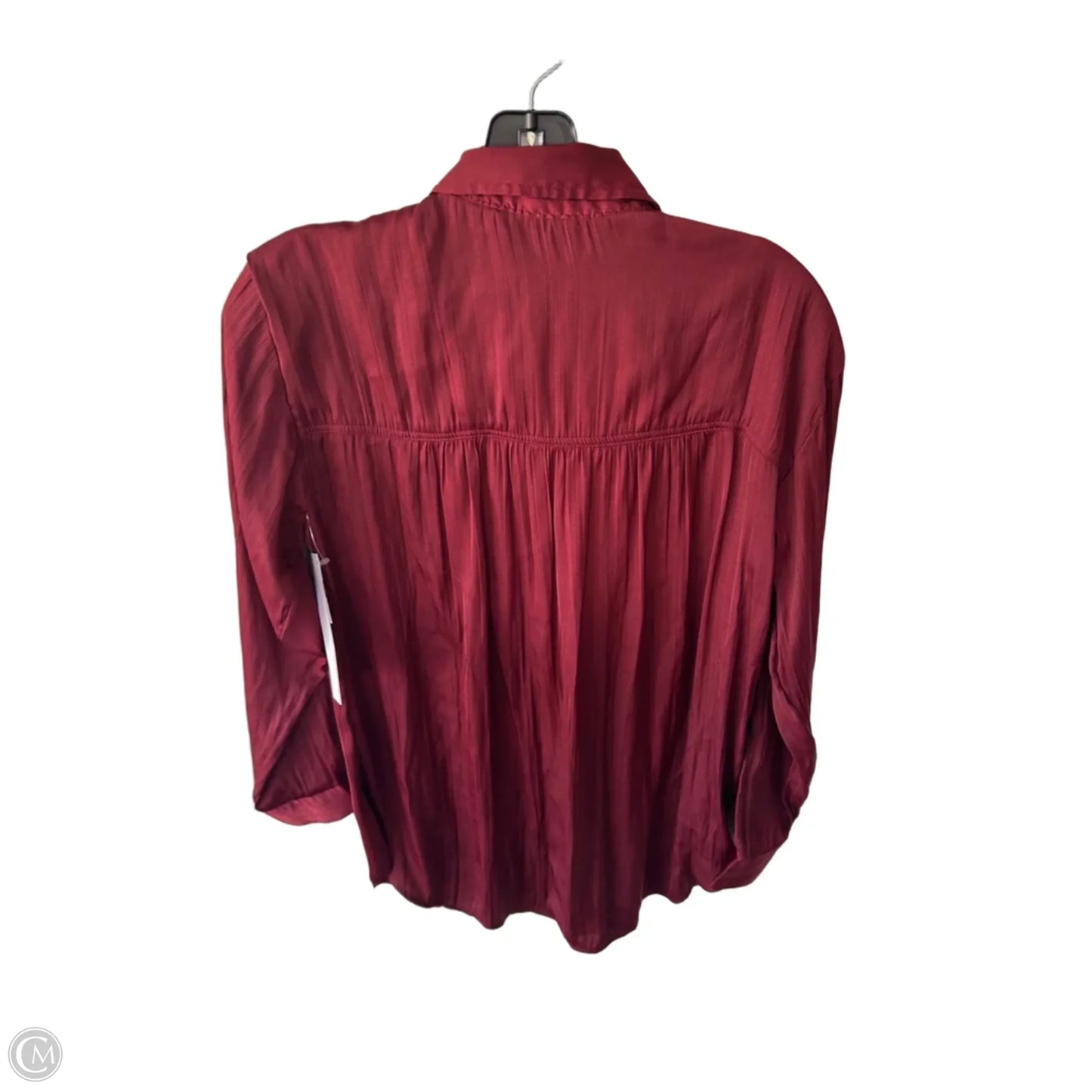 Blouse Long Sleeve By Anthropologie In Red, Size: Xs