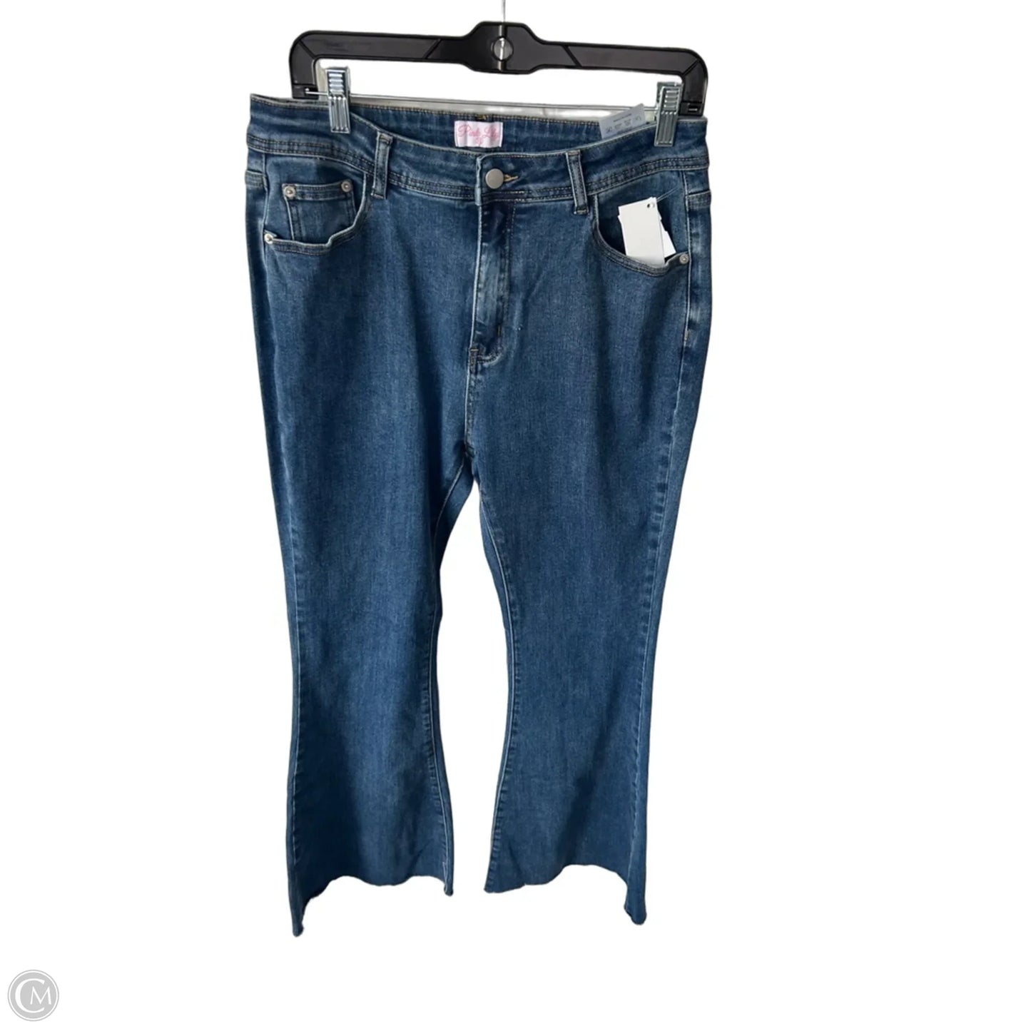 Jeans Flared By Pink Lily In Blue Denim, Size: 10
