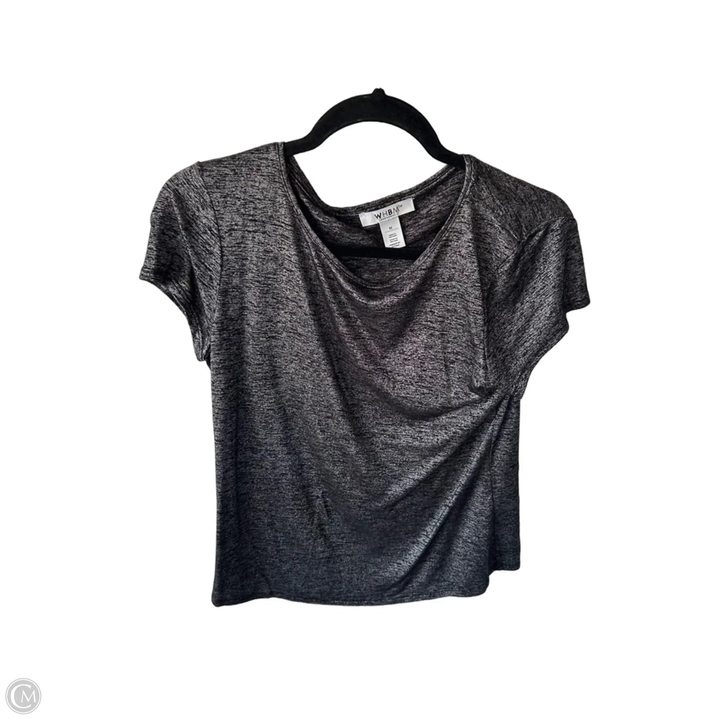 Top Short Sleeve By White House Black Market In Black & Grey, Size: M