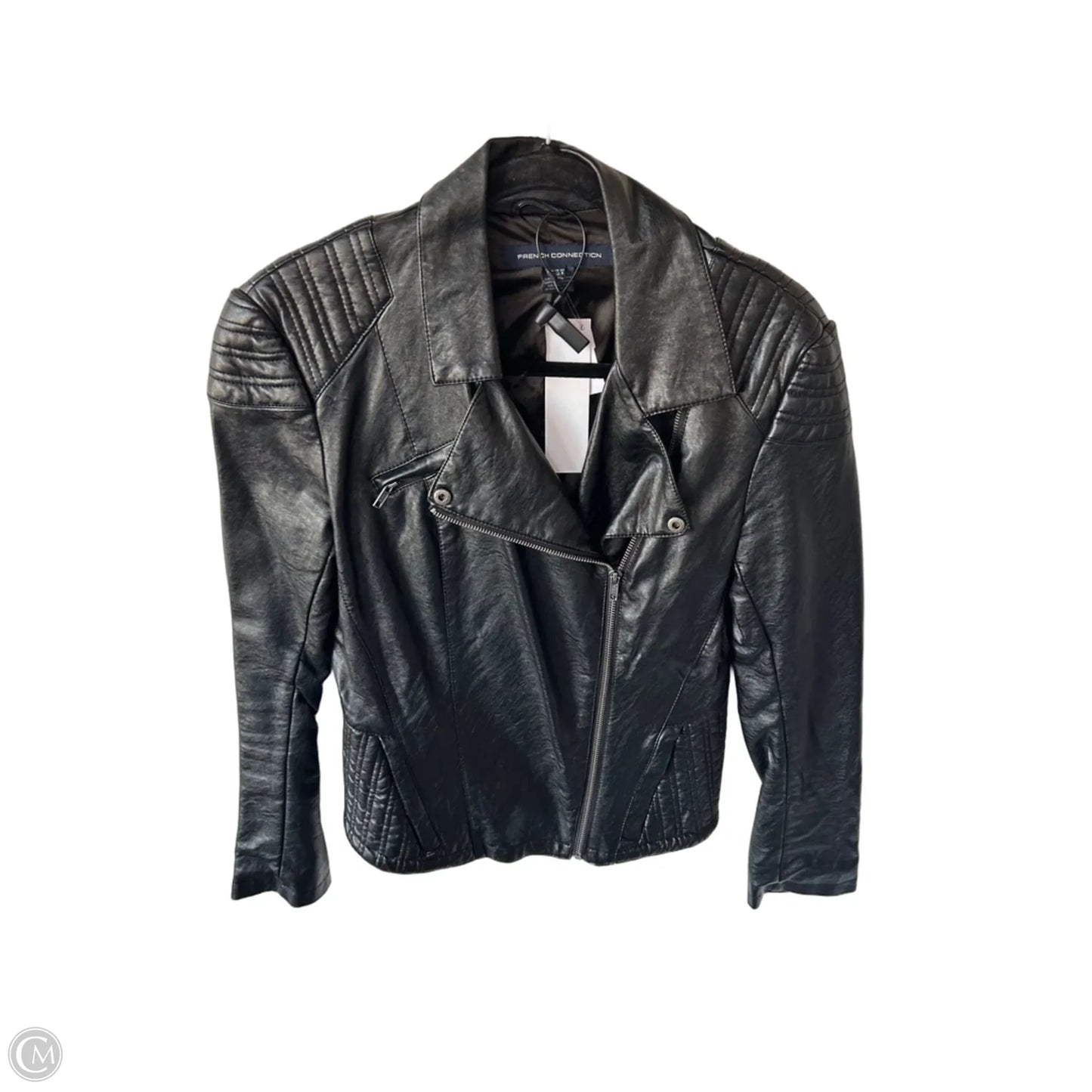 Jacket Moto By French Connection In Black, Size: M
