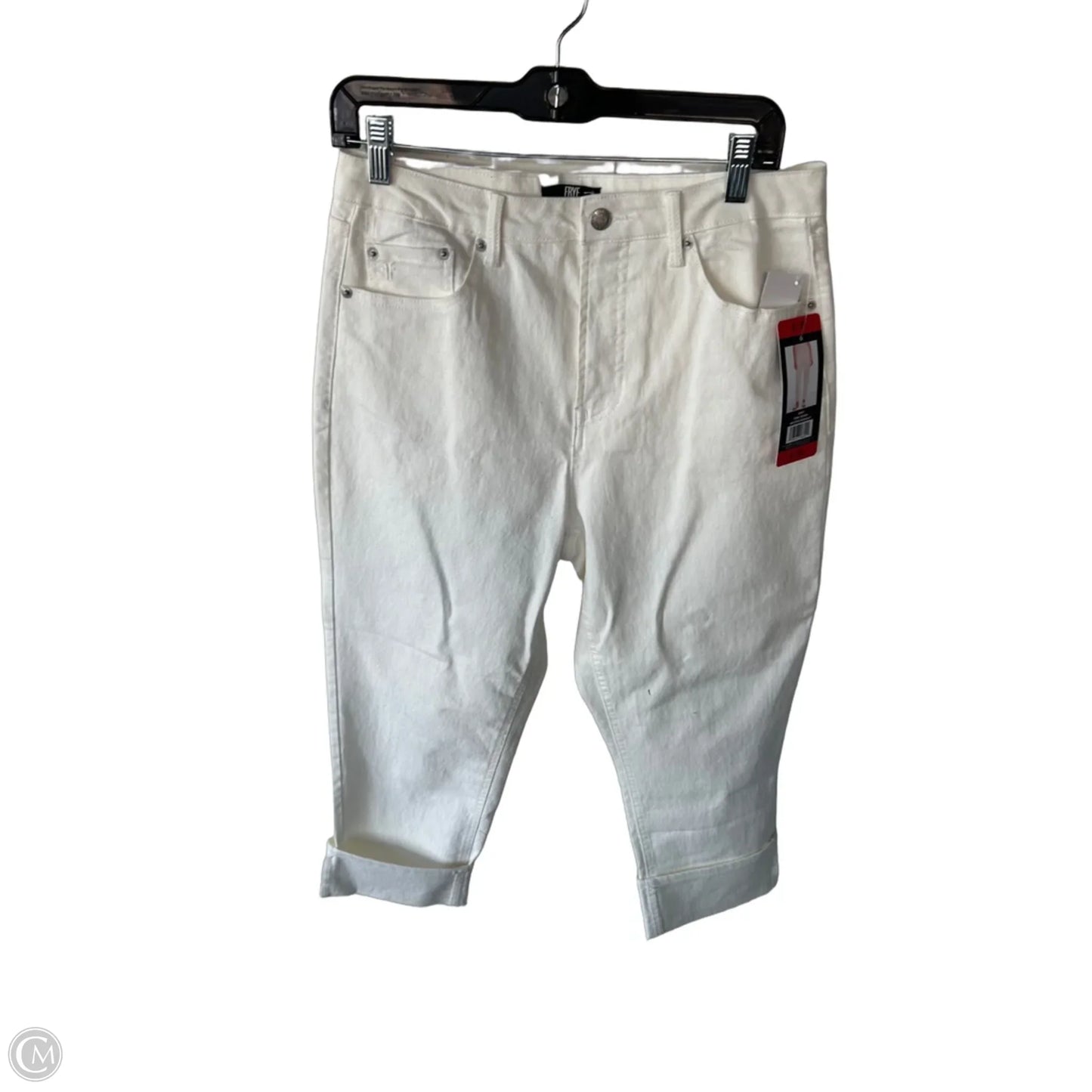 Jeans Designer By Frye In Cream Denim, Size: 8