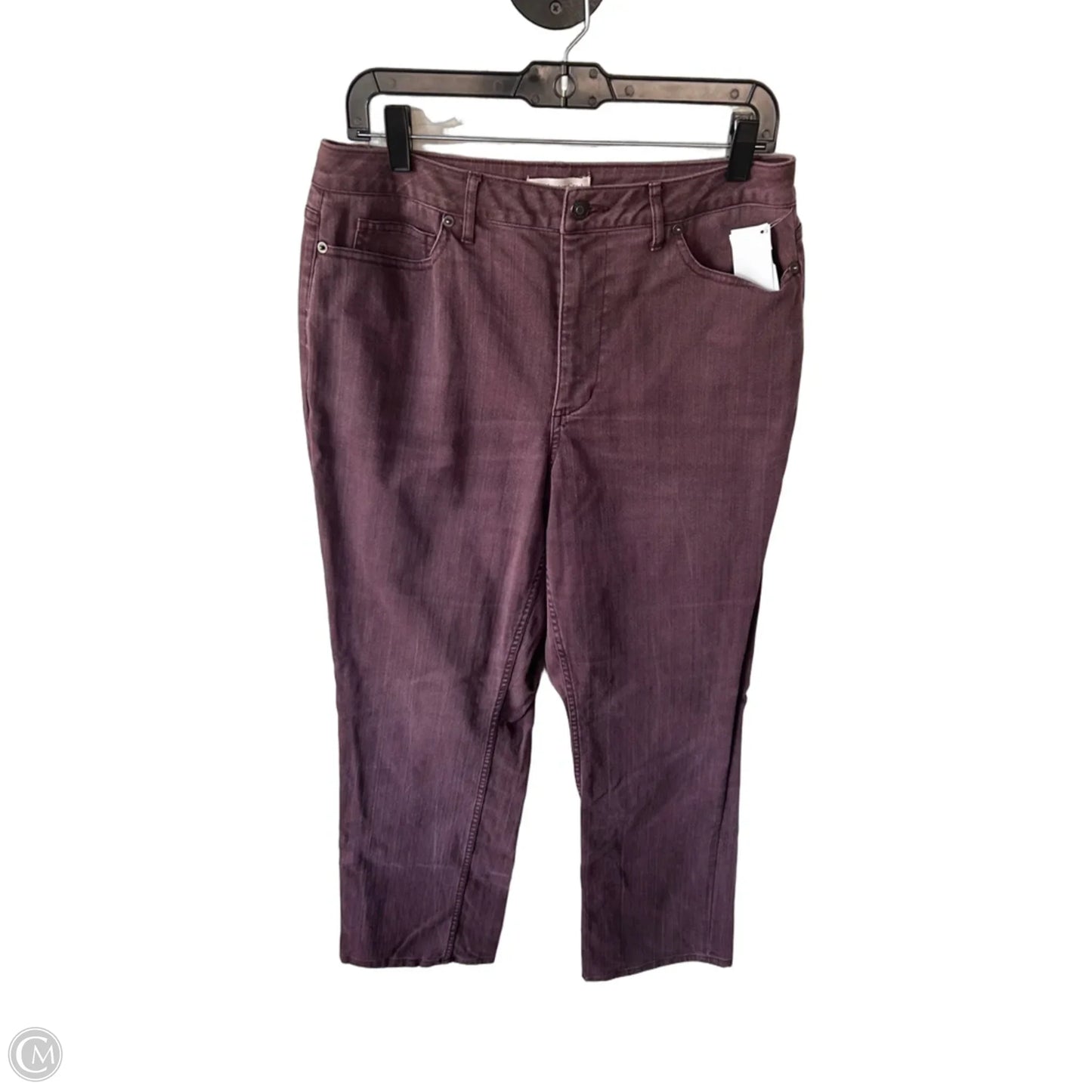 Jeans Straight By Coldwater Creek In Brown Denim, Size: 12