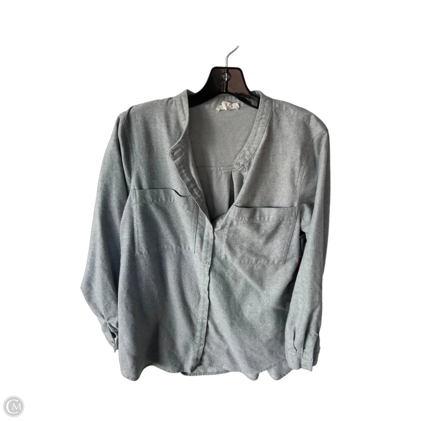 Top Long Sleeve By Eileen Fisher In Grey, Size: M