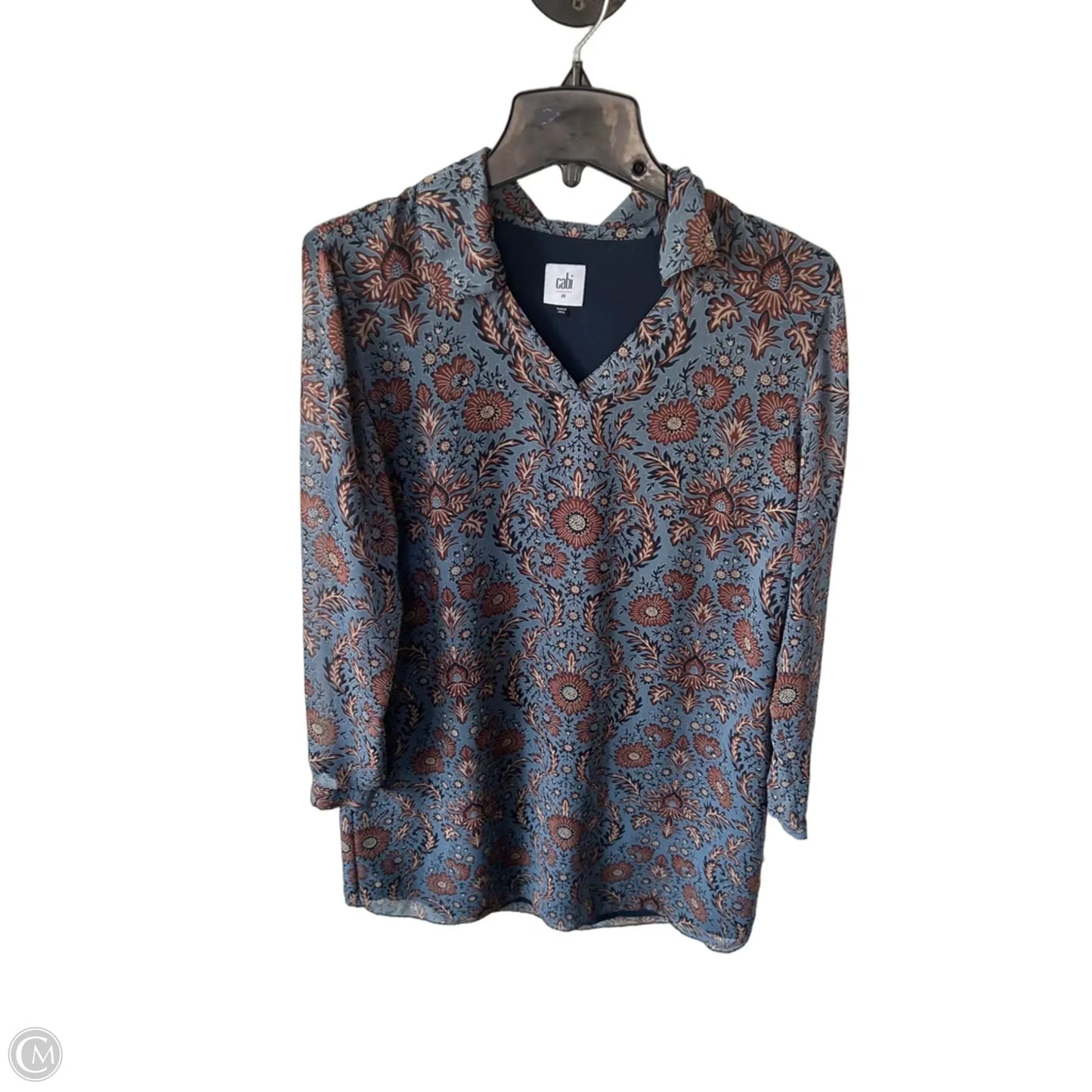 Dress Casual Short By Cabi In Blue & Brown, Size: M