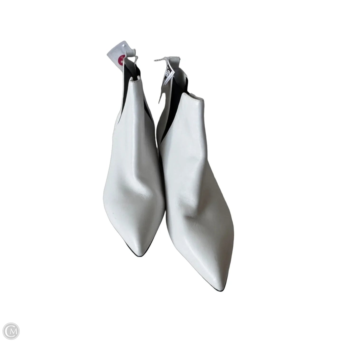 Boots Ankle Heels By Nine West In White, Size: 8.5
