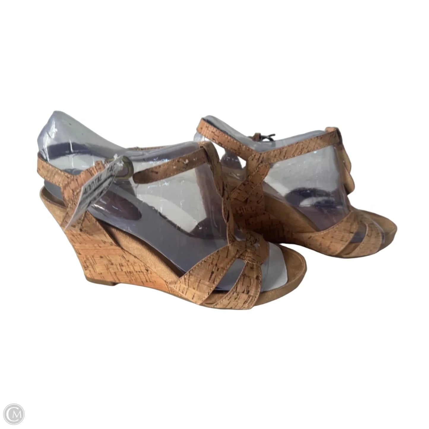 Sandals Heels Wedge By Aerosoles In Tan, Size: 7