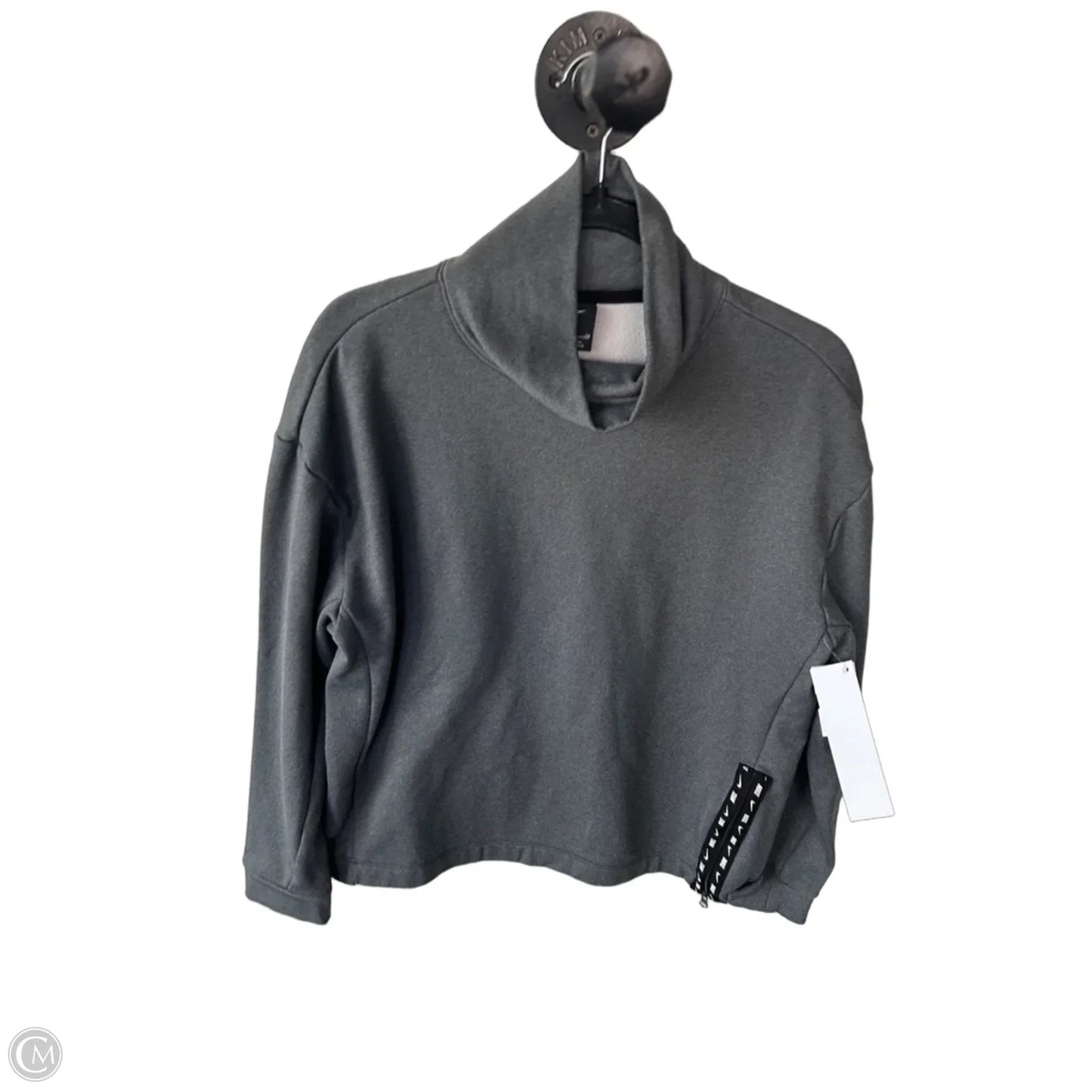 Athletic Sweatshirt Collar By Nike In Grey, Size: S