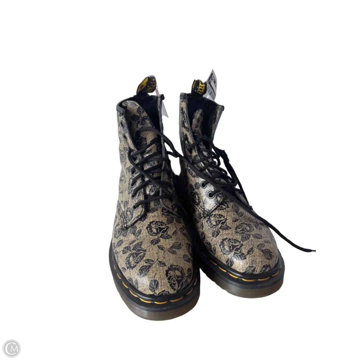 Boots Designer By Dr Martens In Black & Cream, Size: 6