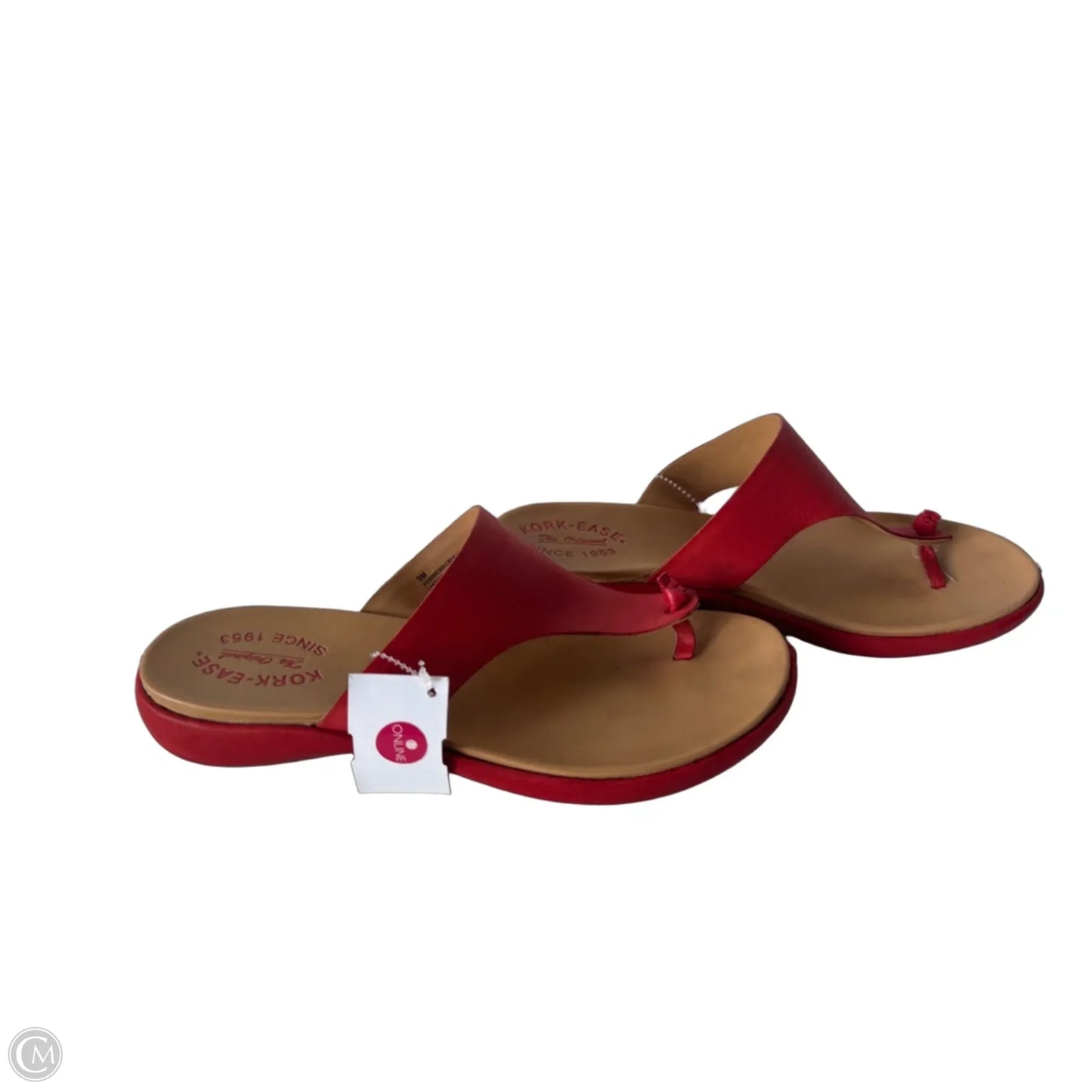 Sandals Flip Flops By Kork Ease In Red, Size: 9