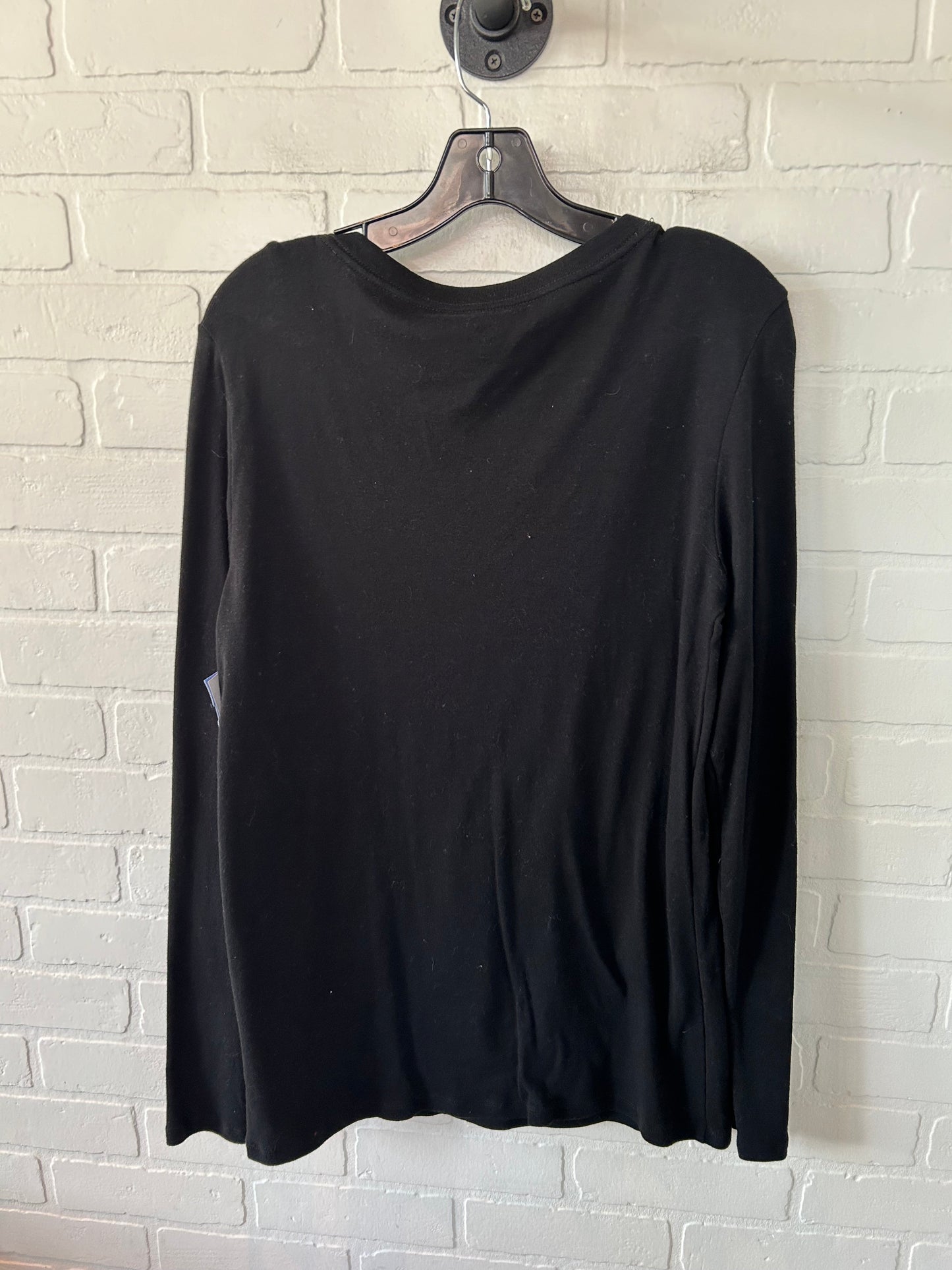 Top Long Sleeve Basic By Gap In Black, Size: L