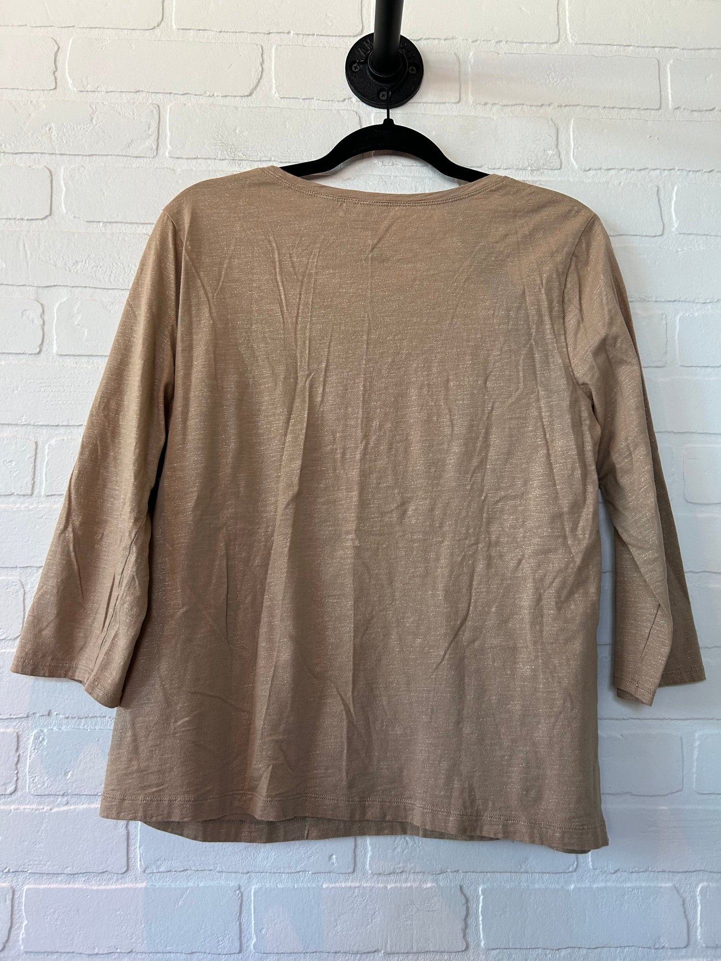 Gold Top 3/4 Sleeve Zenergy By Chicos, Size L