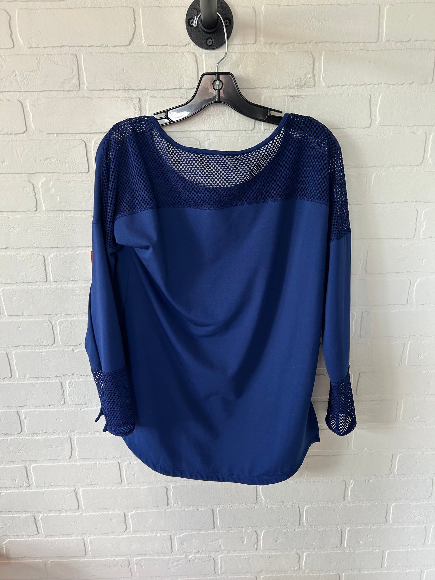 Athletic Top Long Sleeve Crewneck By Puma In Blue, Size: S