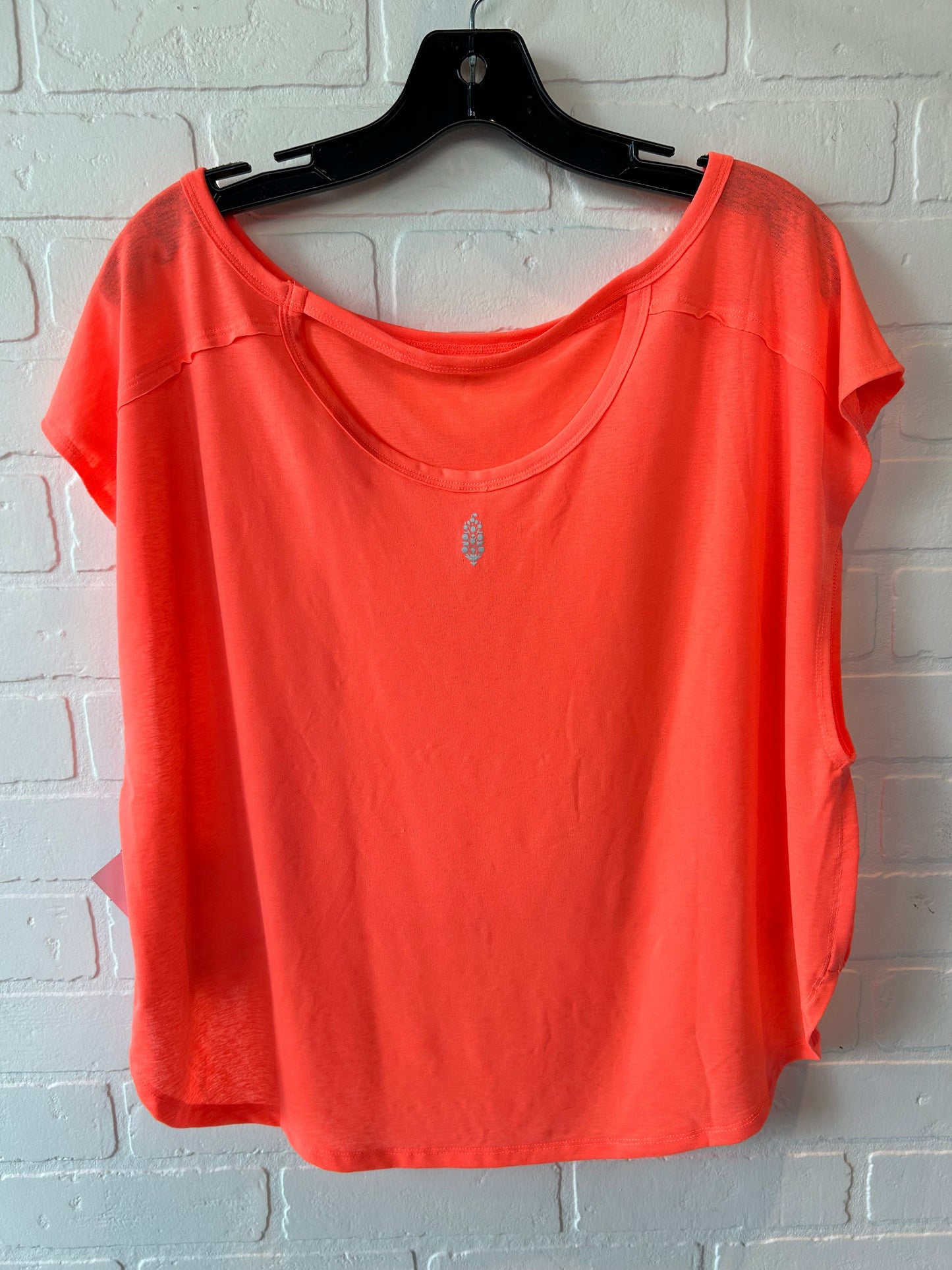 Orange Athletic Top Short Sleeve Free People, Size M