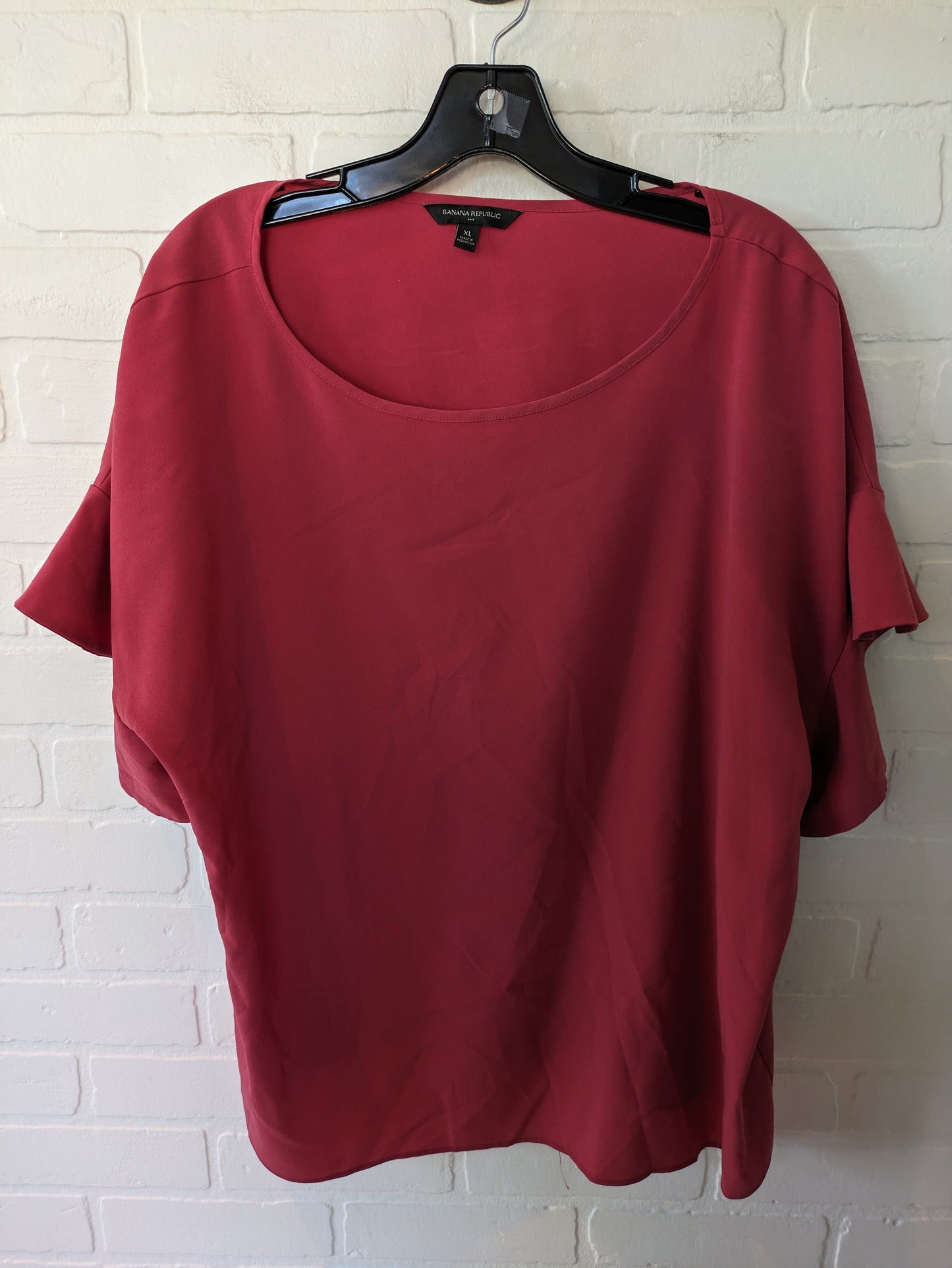 Red Top Short Sleeve Banana Republic, Size Xl