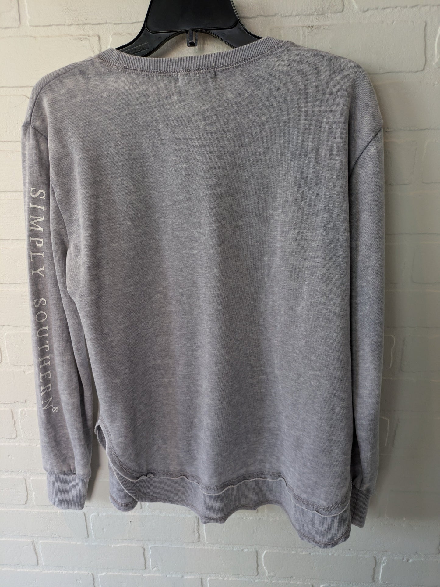 Grey Sweatshirt Crewneck Simply Southern, Size S