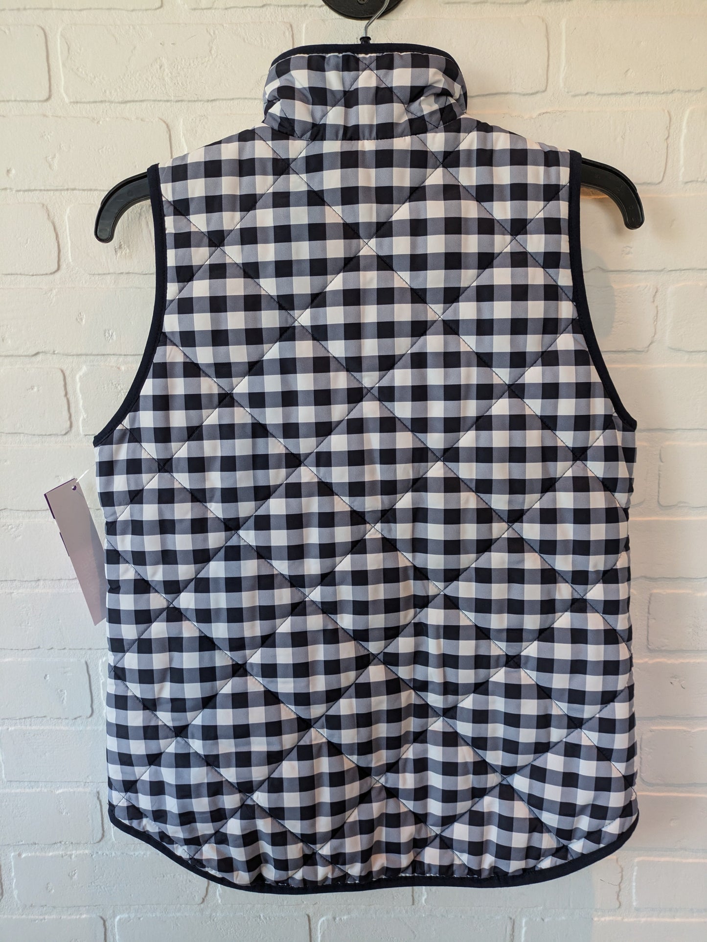 Blue & White Vest Puffer & Quilted J. Crew, Size Xs