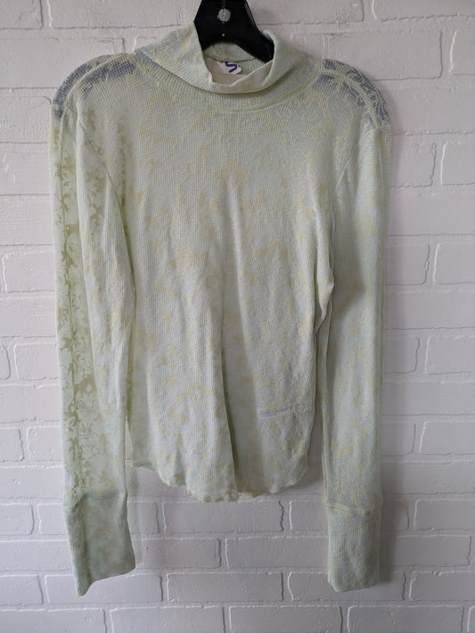 Green Top Long Sleeve Free People, Size M