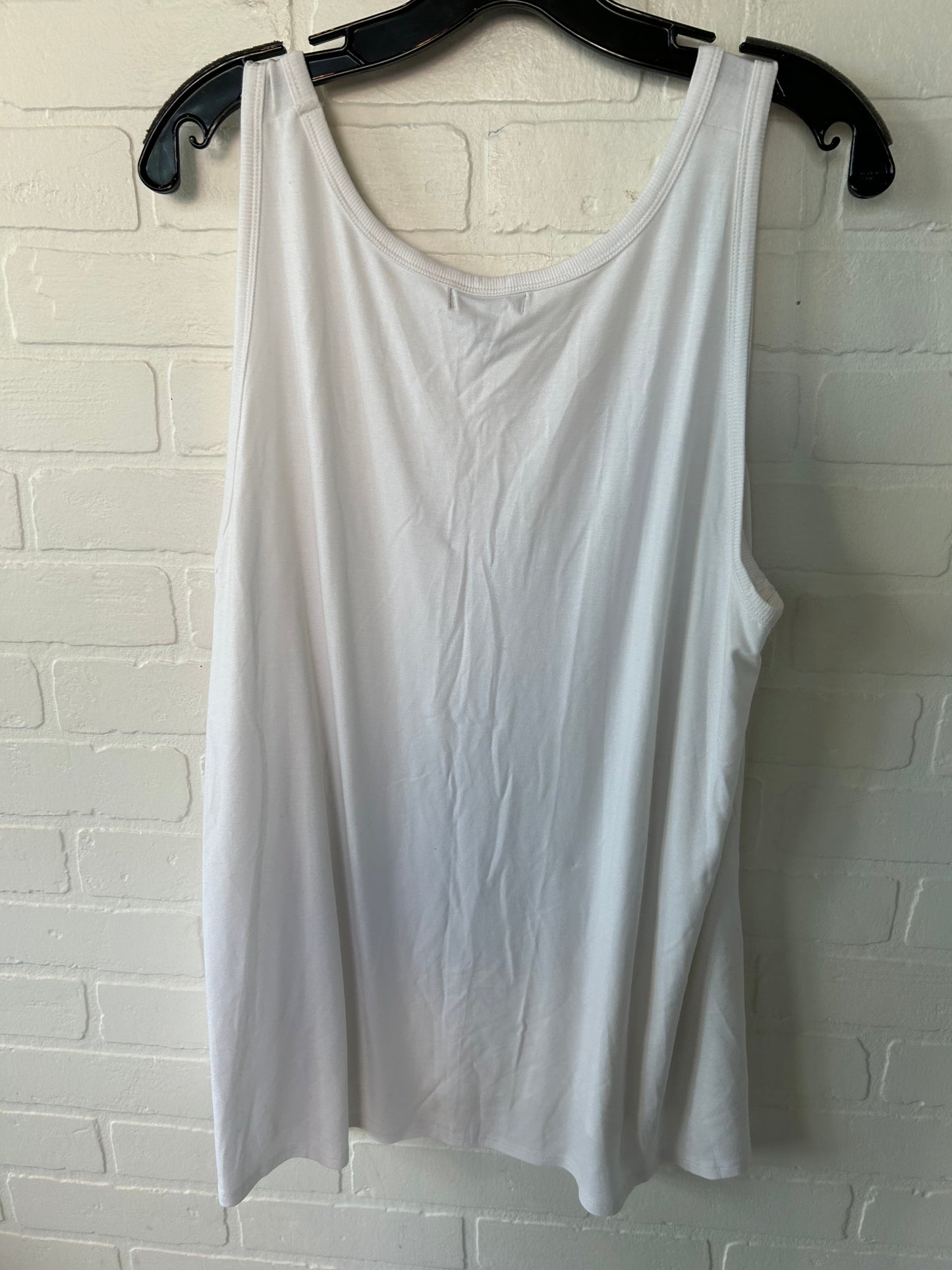 White Top Sleeveless Glamour, Size Xl