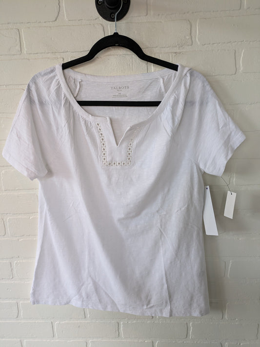 White Top Short Sleeve Talbots, Size M