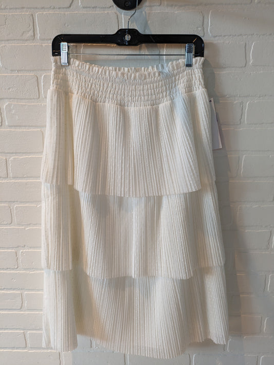 White Skirt Midi Dr2, Size 8
