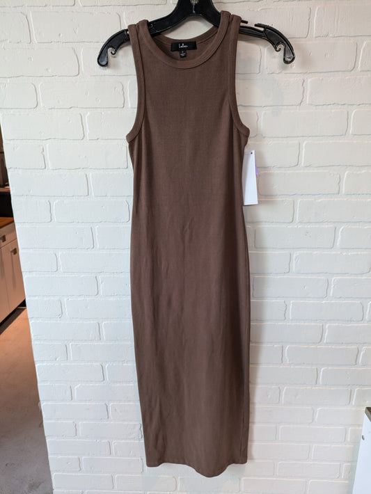 Brown Dress Casual Midi Lulus, Size S