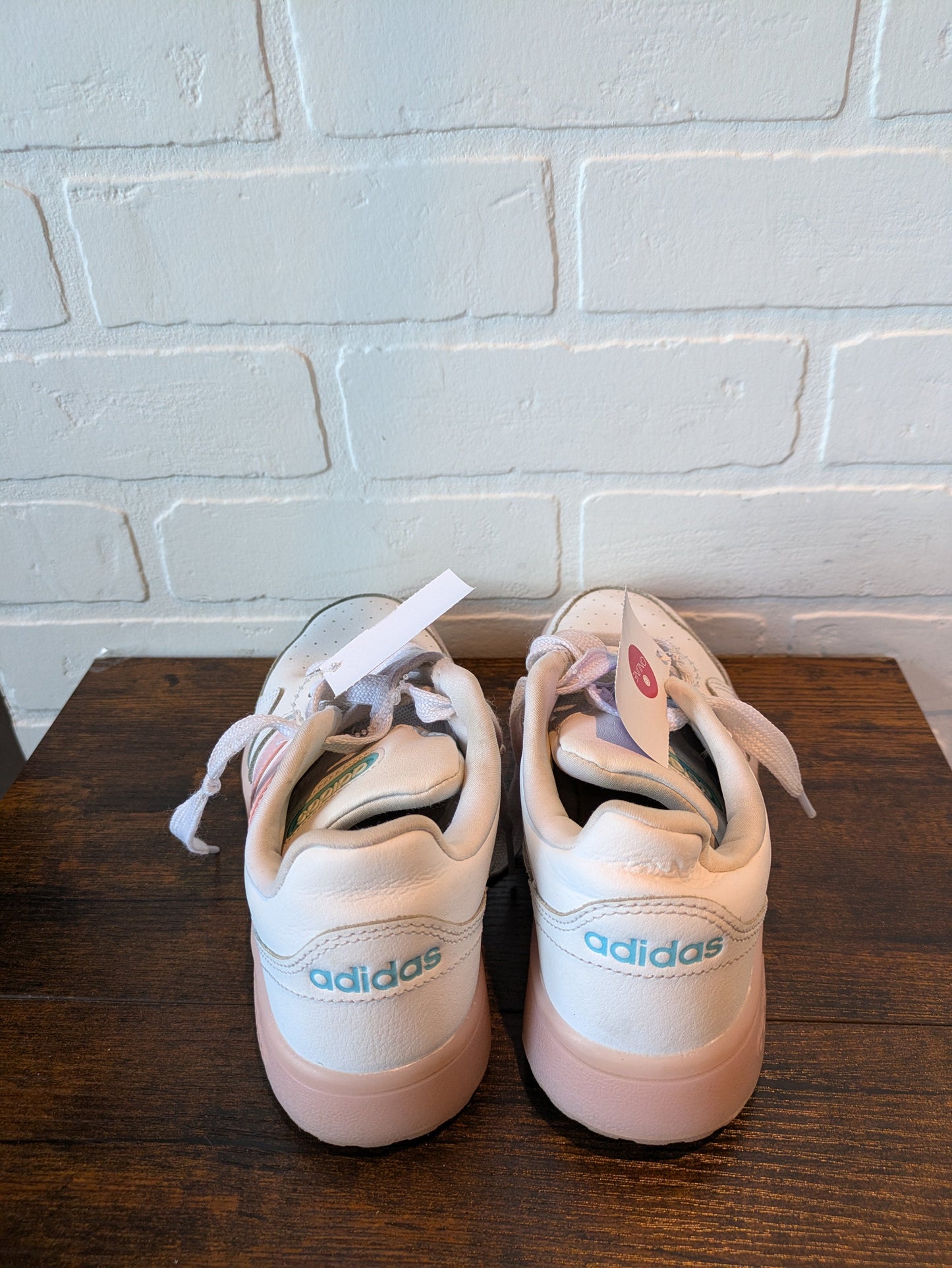 Pink & White Shoes Sneakers Adidas, Size 5