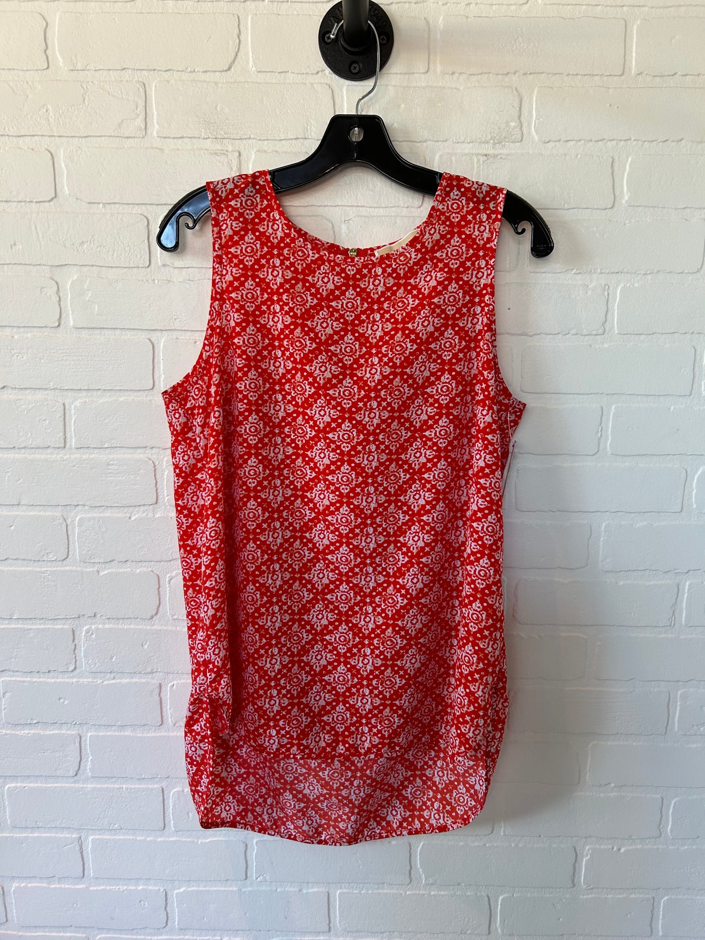 Orange Top Sleeveless Michael By Michael Kors, Size M