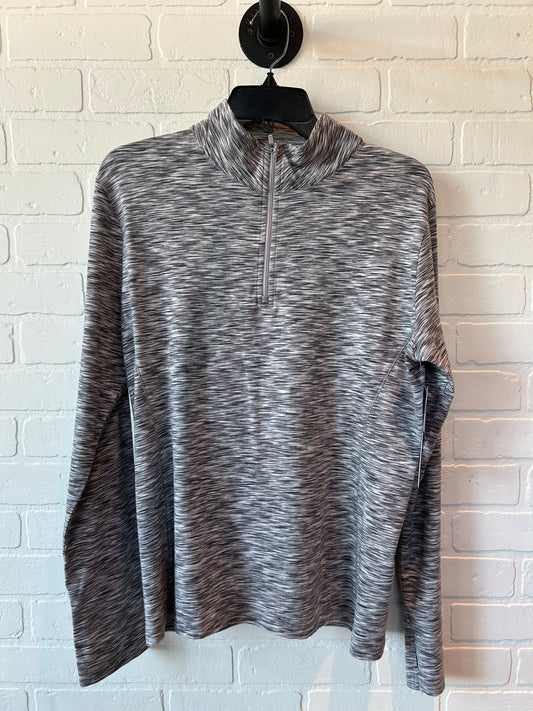 Grey Athletic Top Long Sleeve Collar by TASC, Size Xl
