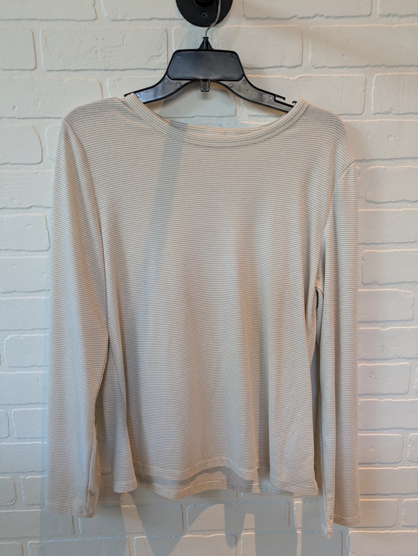 Gold & White Top Long Sleeve Basic Gap, Size Xl