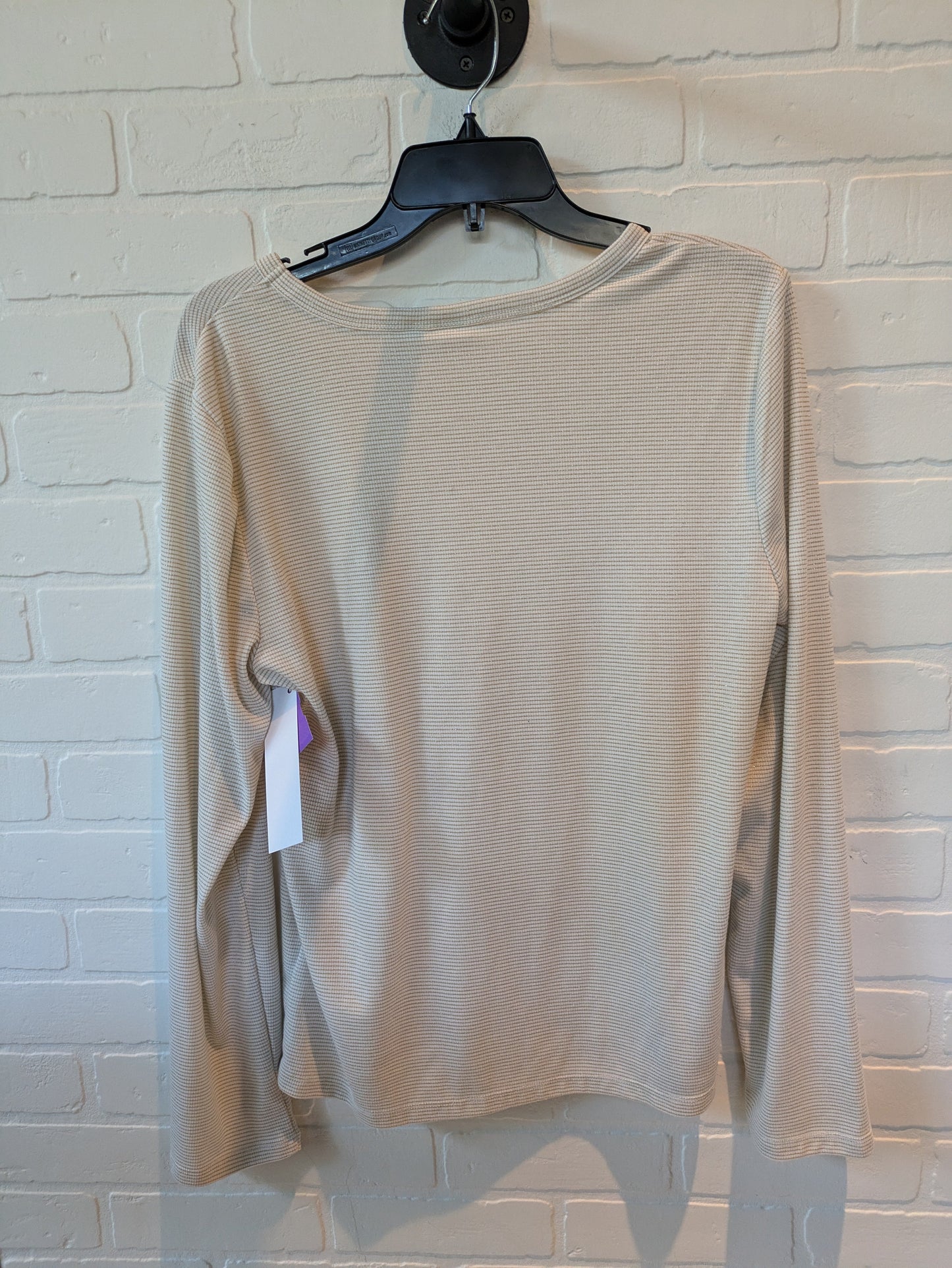 Gold & White Top Long Sleeve Basic Gap, Size Xl