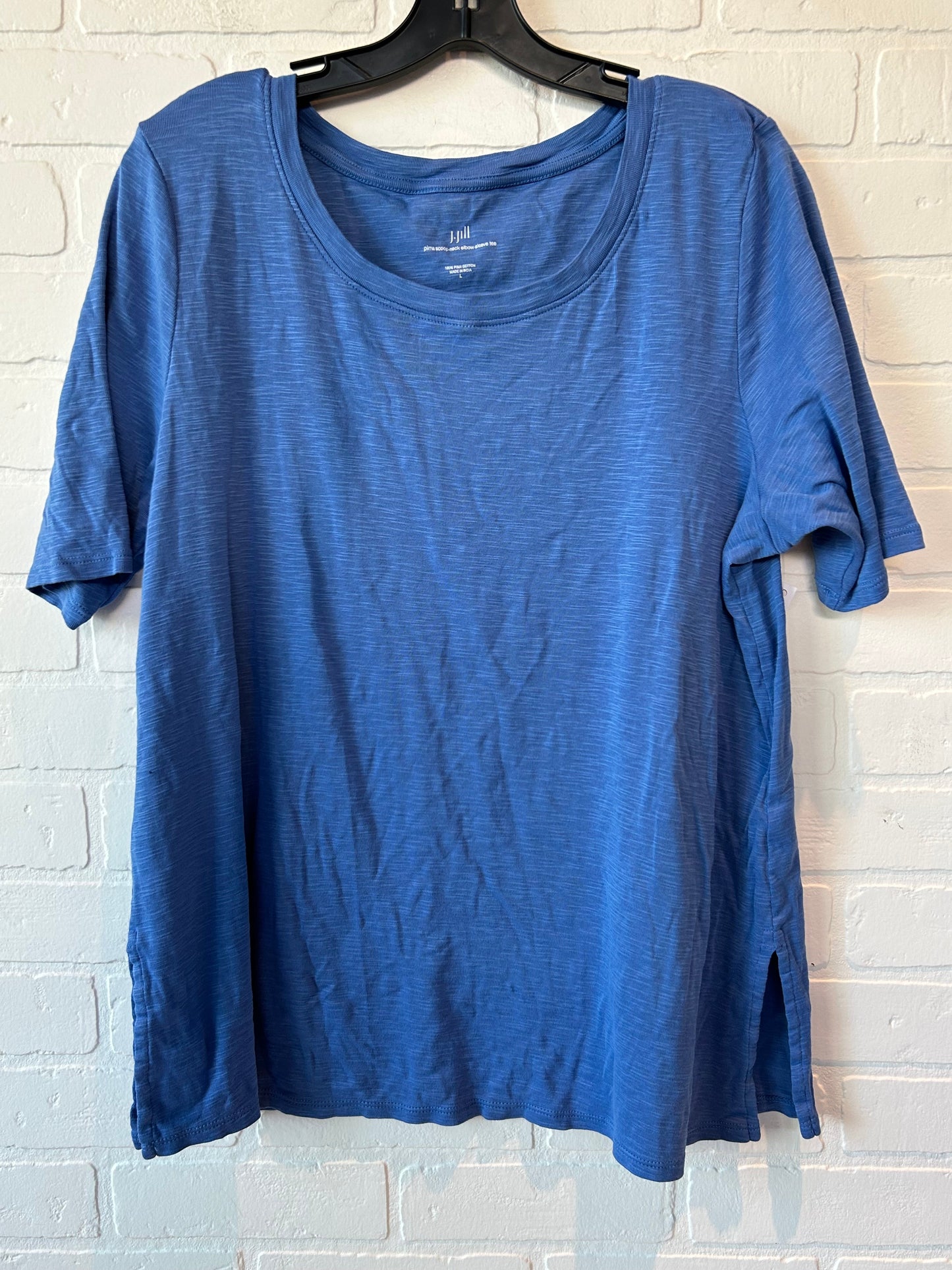 Blue Top Short Sleeve Basic J. Jill, Size L