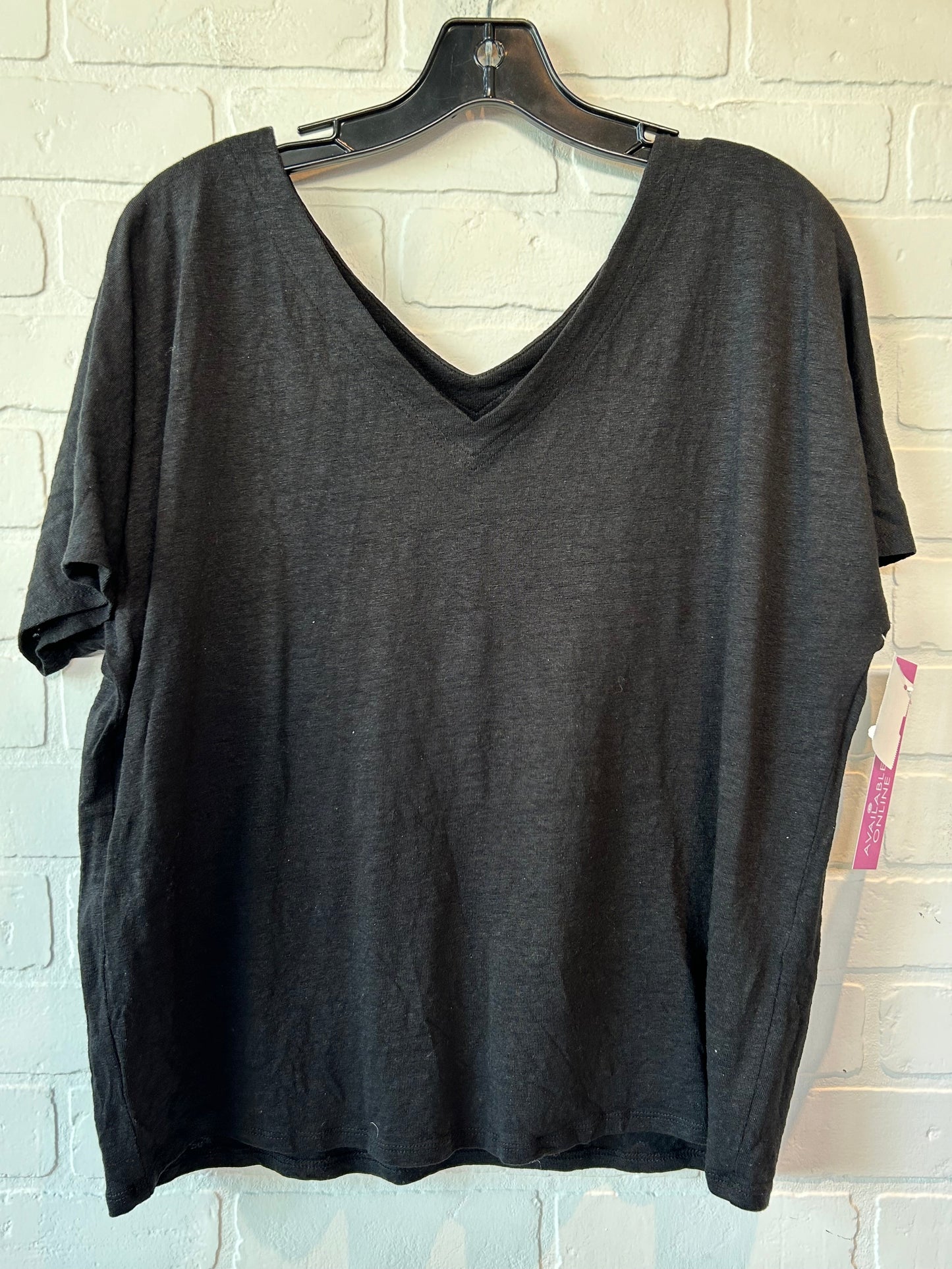 Black Top Short Sleeve Chicos, Size Xl