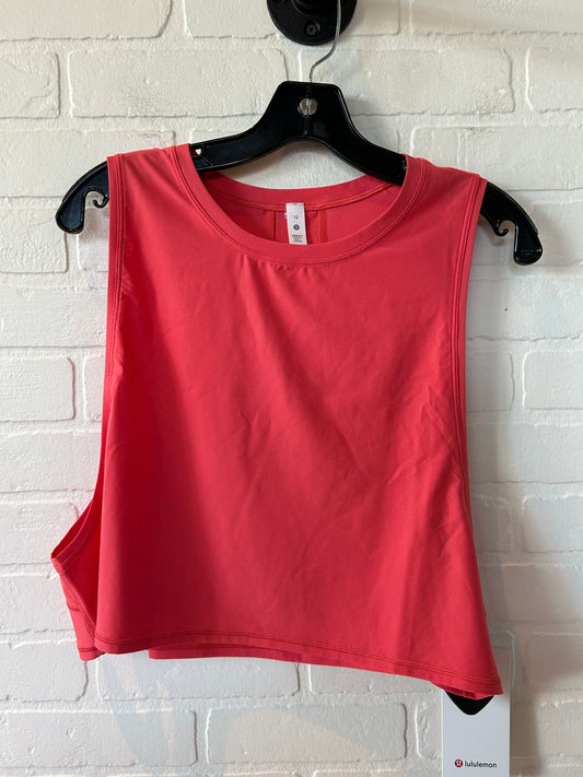 Pink Athletic Tank Top Lululemon, Size L