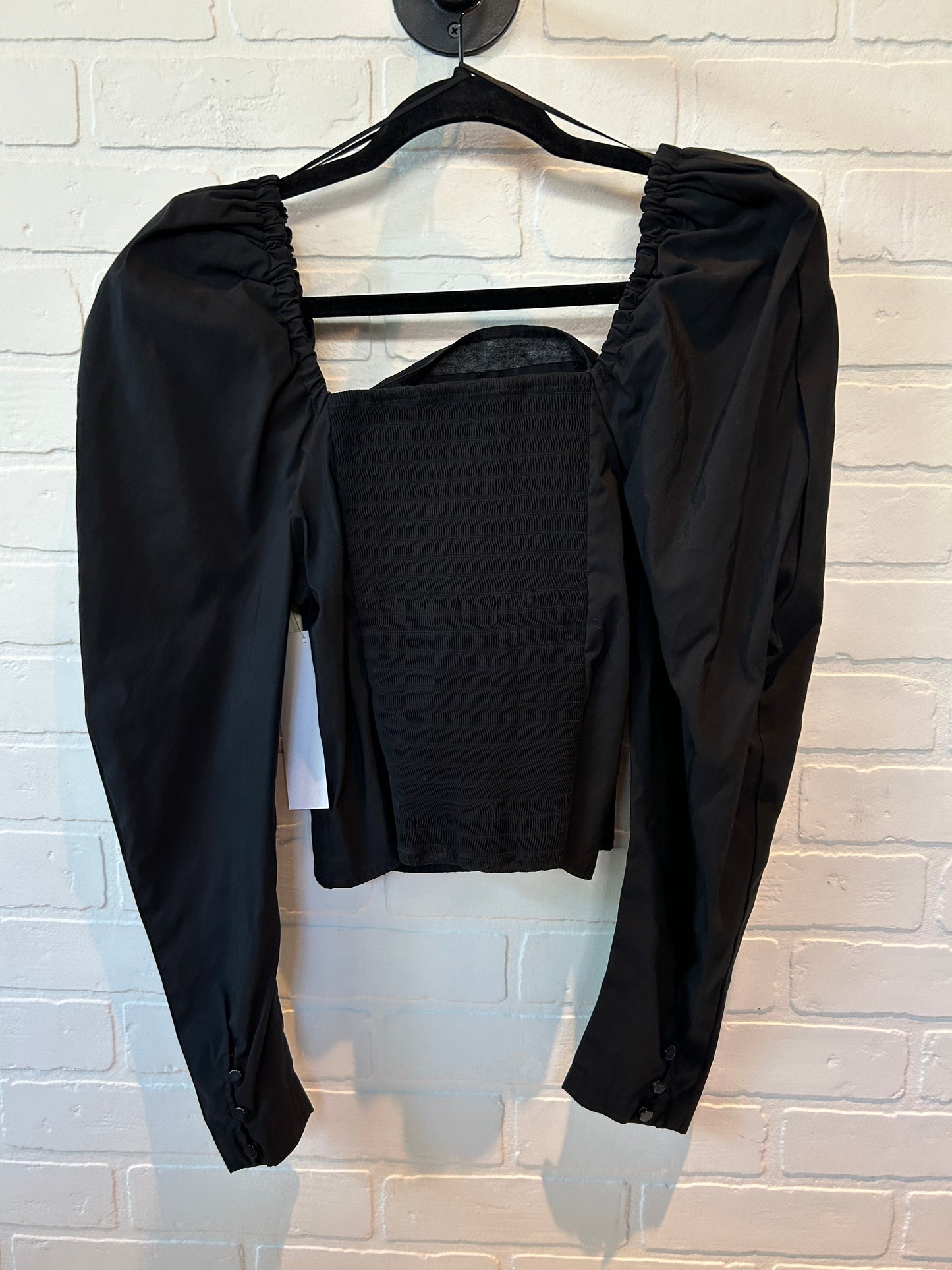 Black Top Long Sleeve Levis, Size M