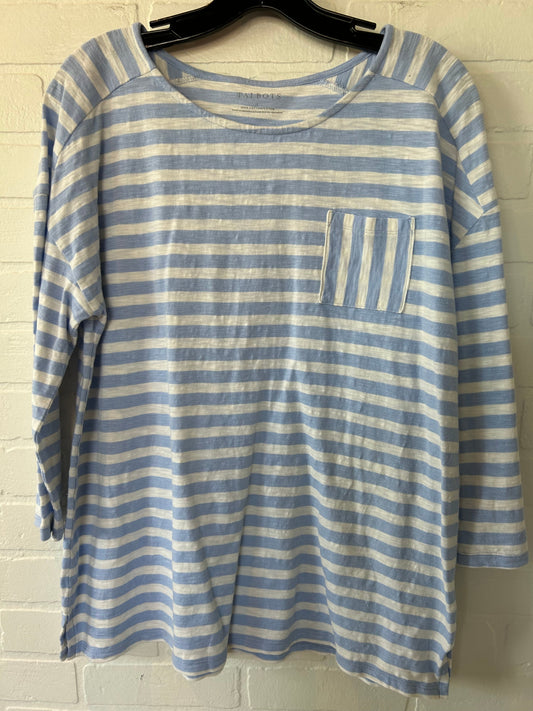 Blue & White Top Long Sleeve Talbots, Size L