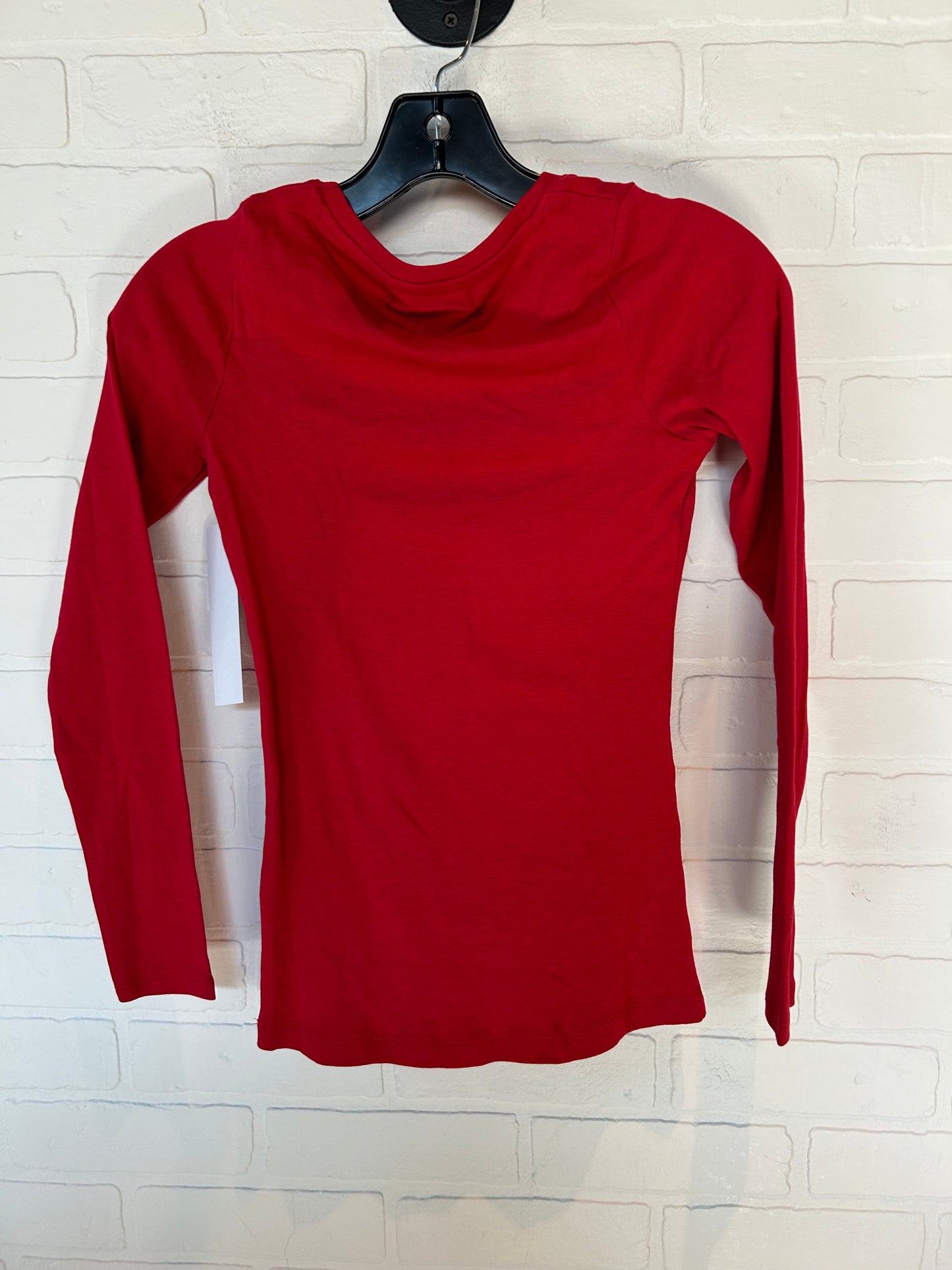 Red Top Long Sleeve Basic Karen Millen, Size Xs
