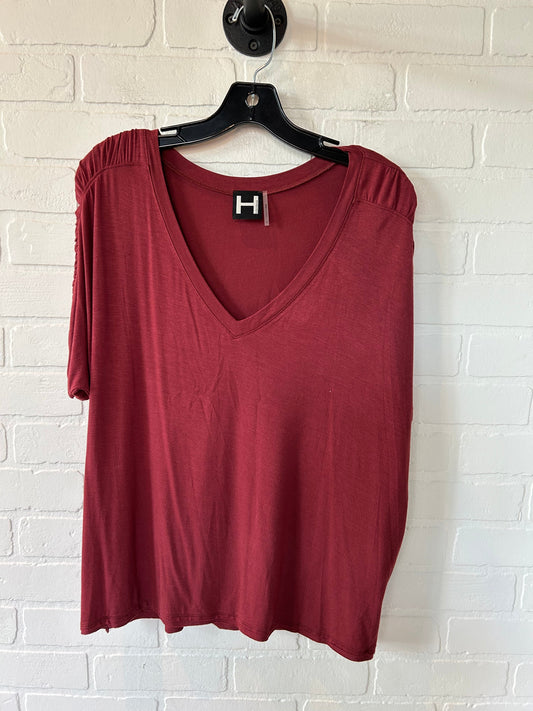 Red Top Short Sleeve H For Halston, Size M