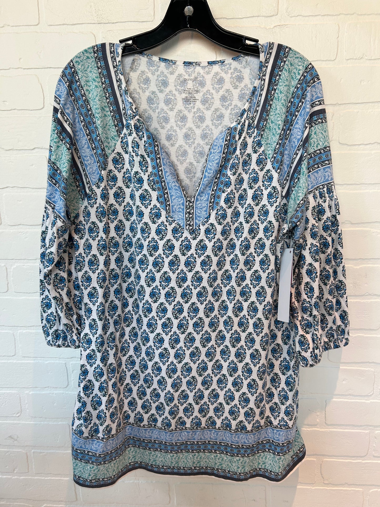 Blue Top Long Sleeve Pure Jill, Size M