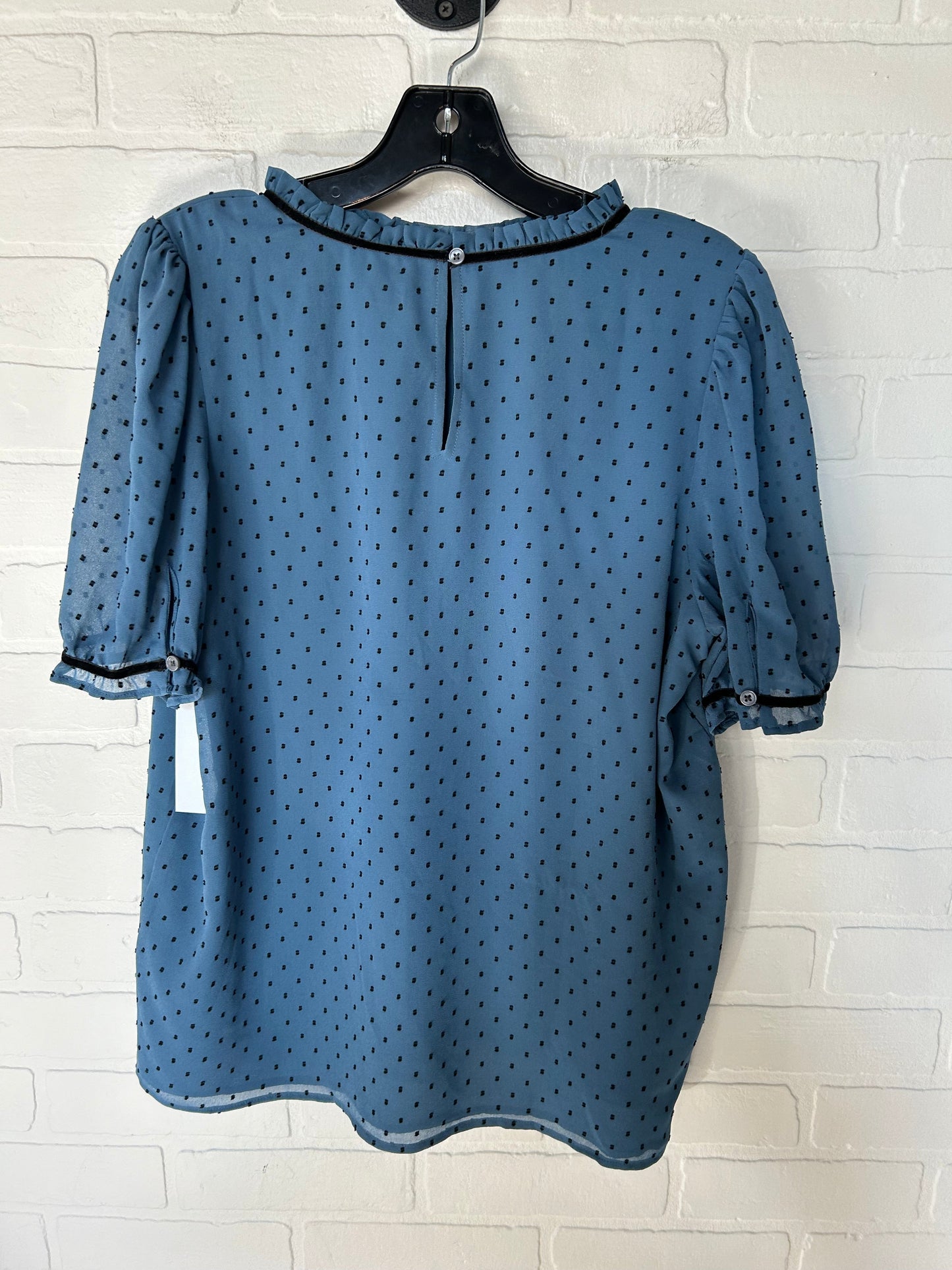 Blue Top Short Sleeve Loft, Size M