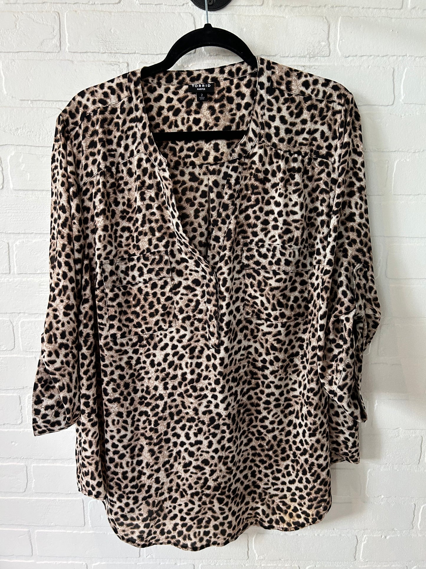 Animal Print Top 3/4 Sleeve Torrid, Size 2x