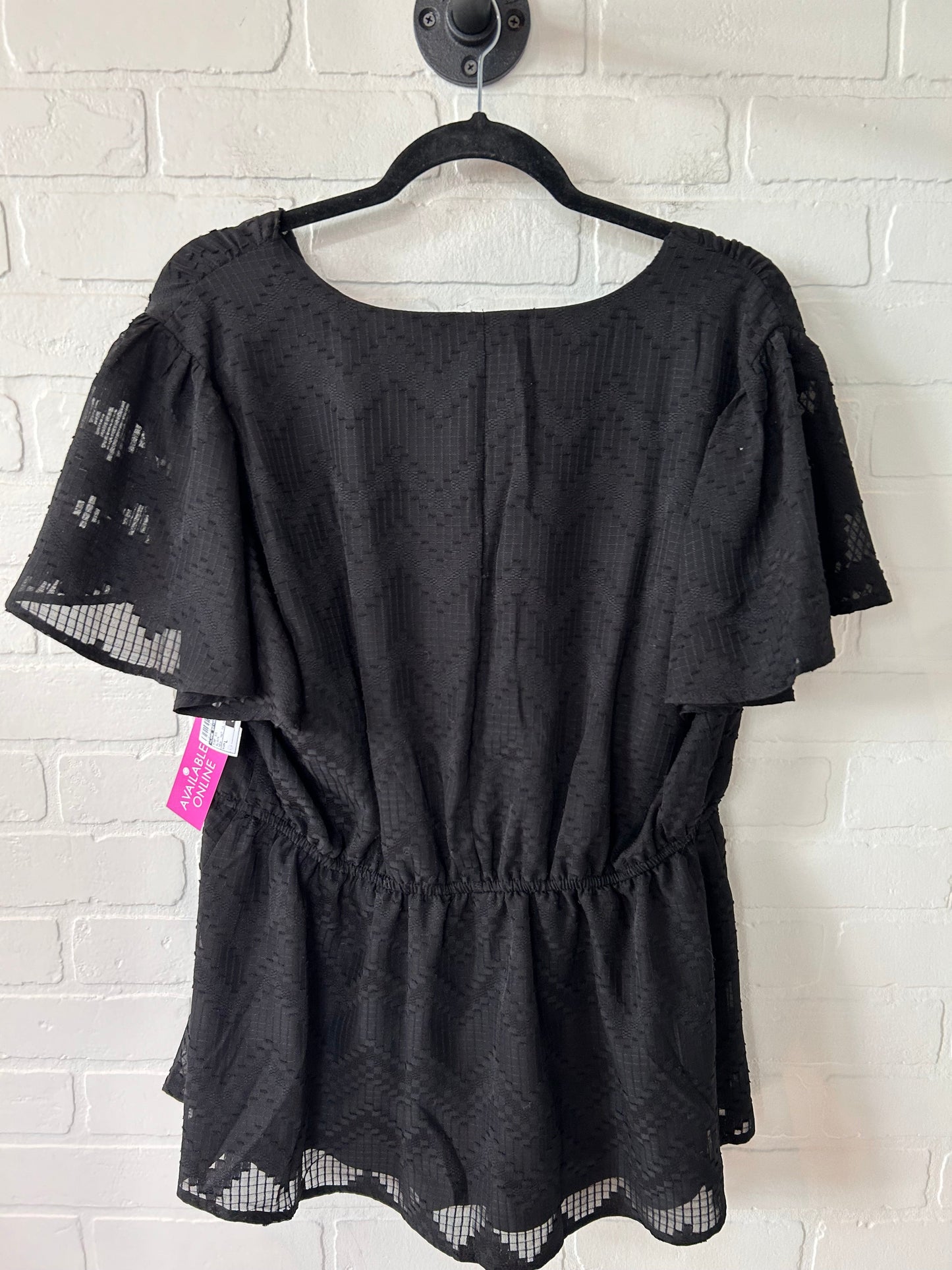 Black Top Short Sleeve Lane Bryant, Size L