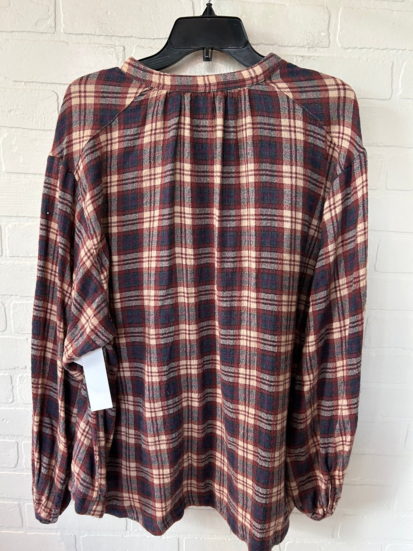 Red & Tan Top Long Sleeve Free People, Size L