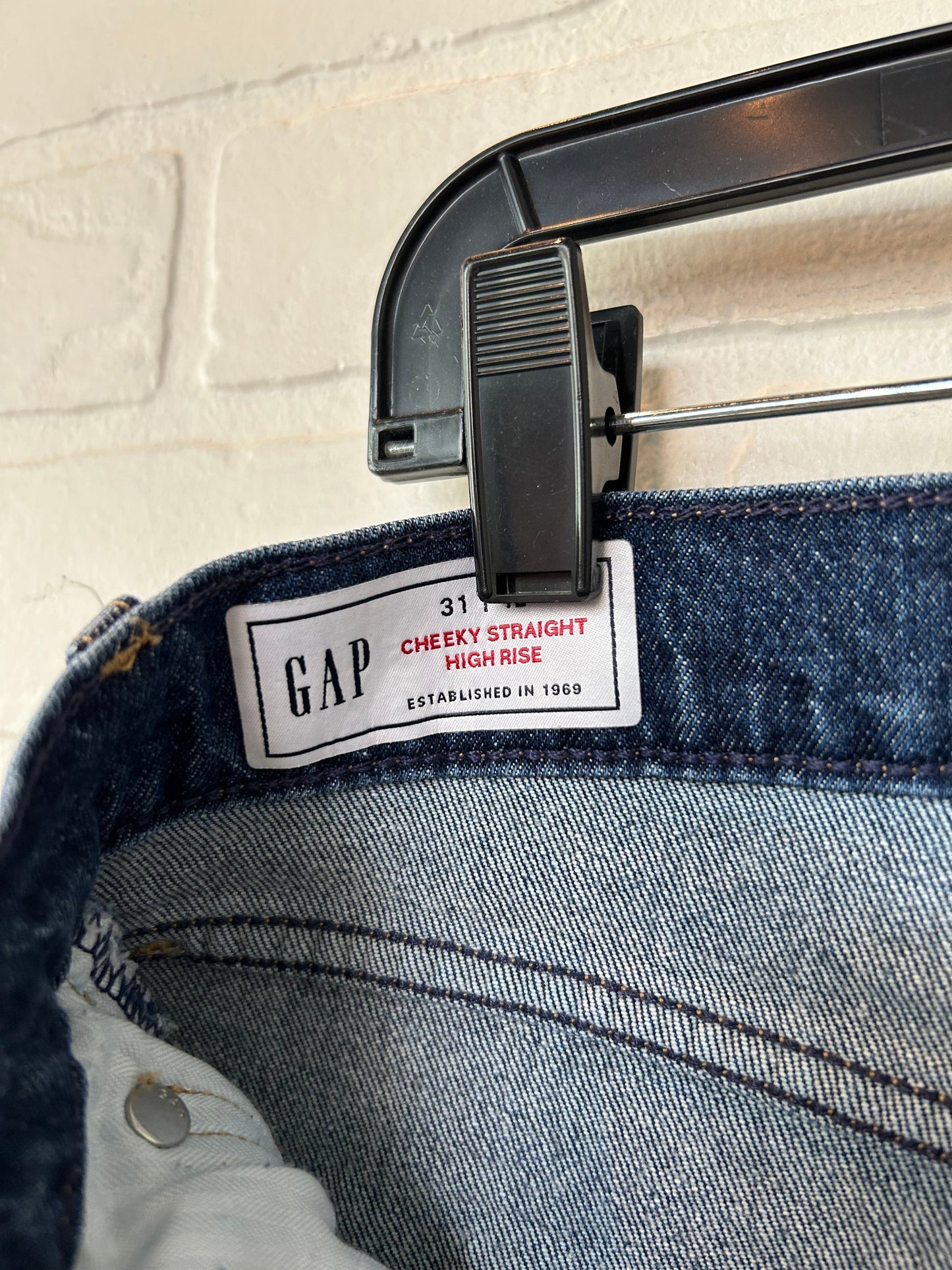 Blue Denim Jeans Straight Gap, Size 12