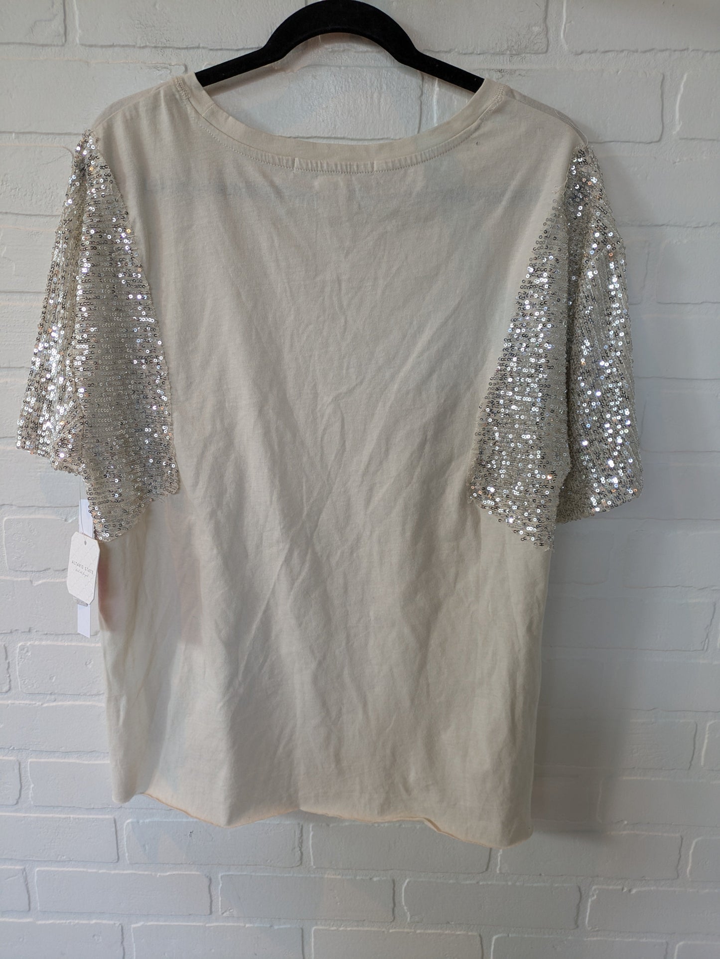 Cream Top Short Sleeve Altard State, Size Xs