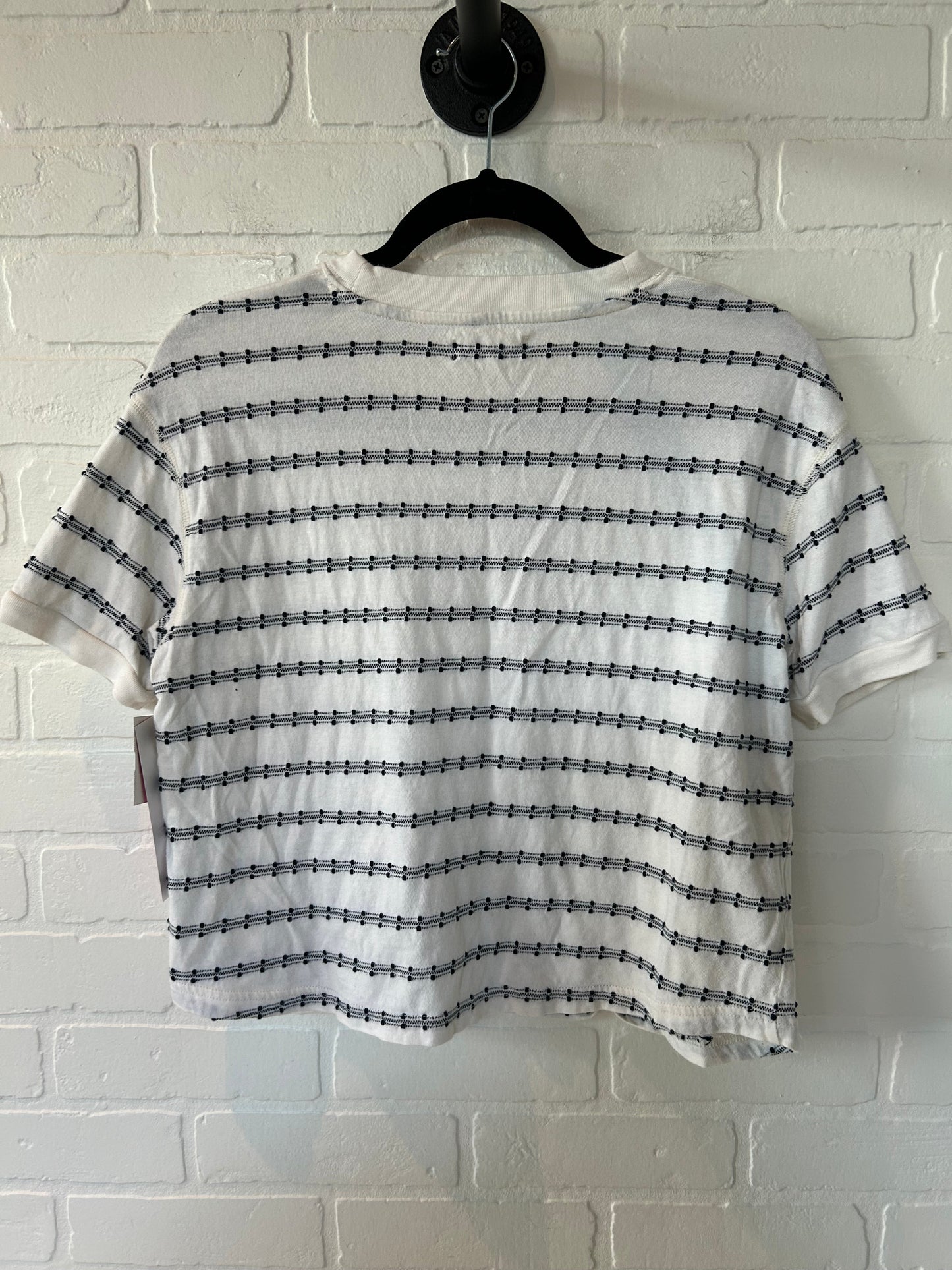 Blue & White Top Short Sleeve Madewell, Size S