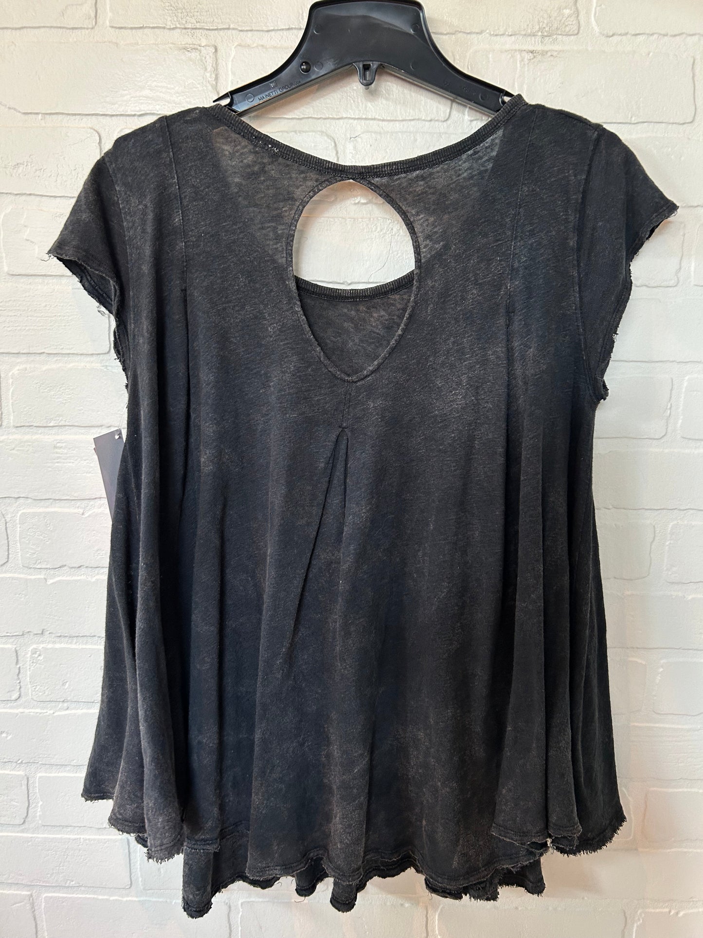 Black Top Short Sleeve Free People, Size Xs