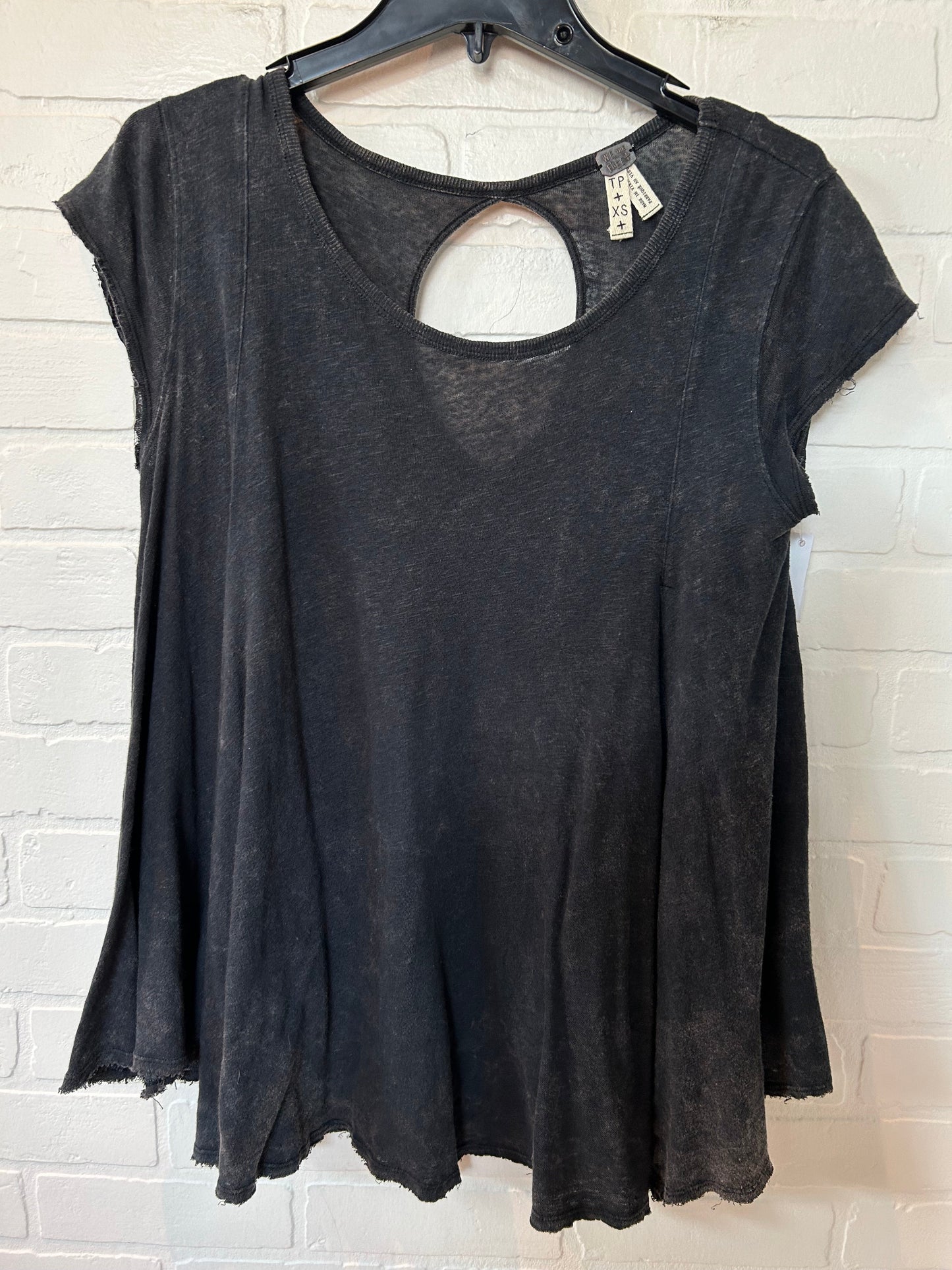 Black Top Short Sleeve Free People, Size Xs