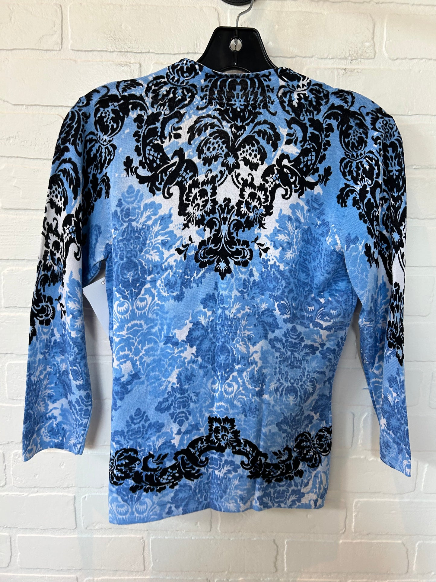 Black & Blue Top Long Sleeve Alberto Makali, Size M