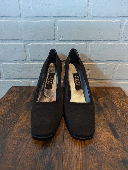 Black Shoes Heels Block Stuart Weitzman, Size 9.5