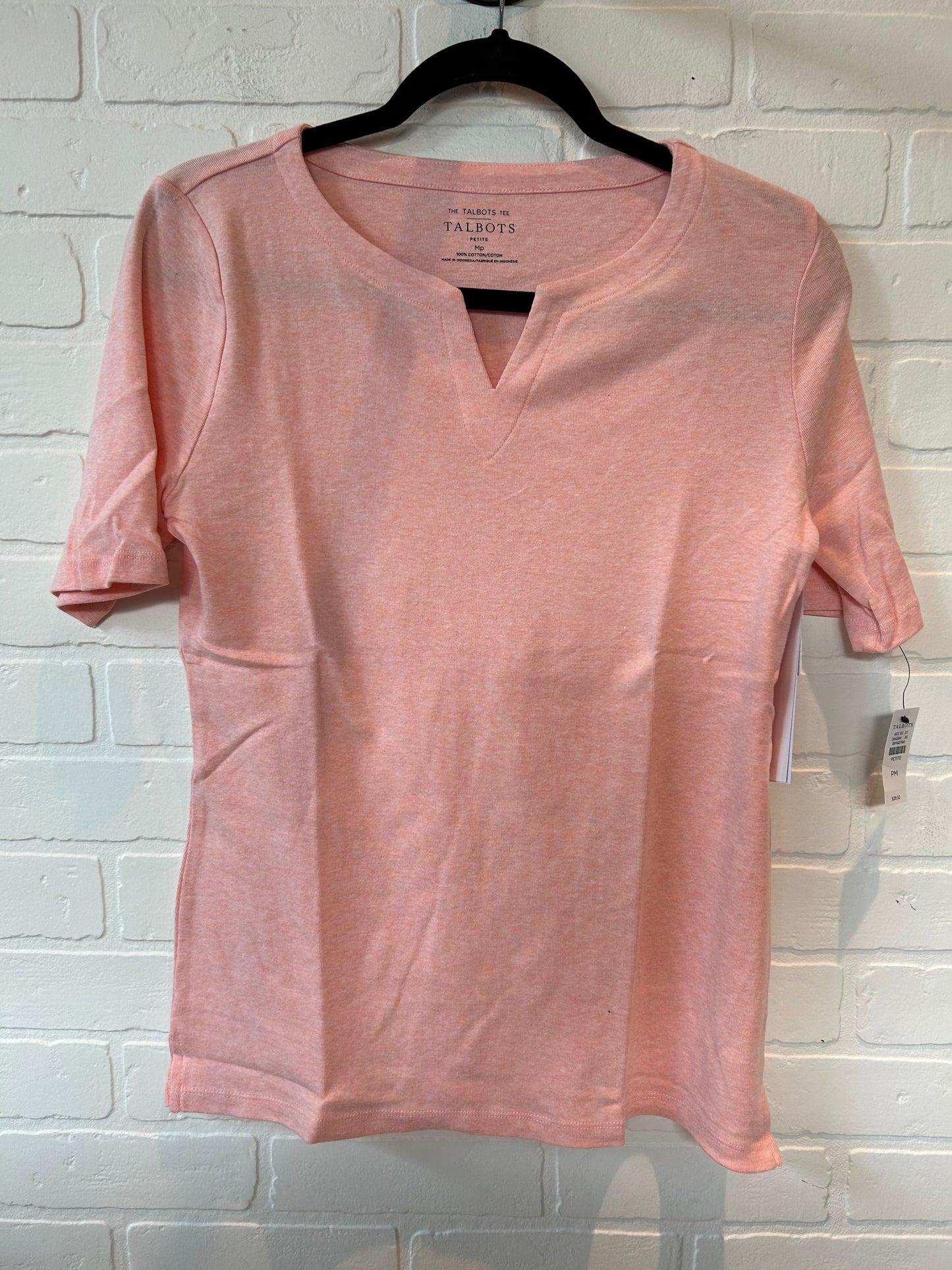 Pink Top Short Sleeve Basic Talbots, Size M